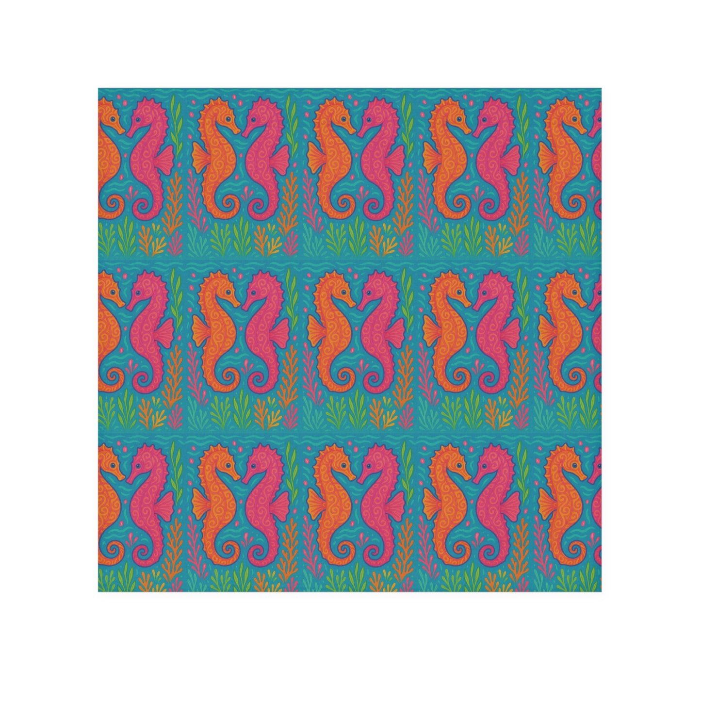 Face Towel - Sunset Seahorses