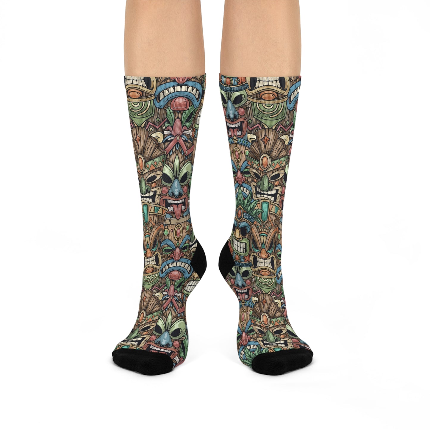 Cushioned Crew Socks - Tiki Legends