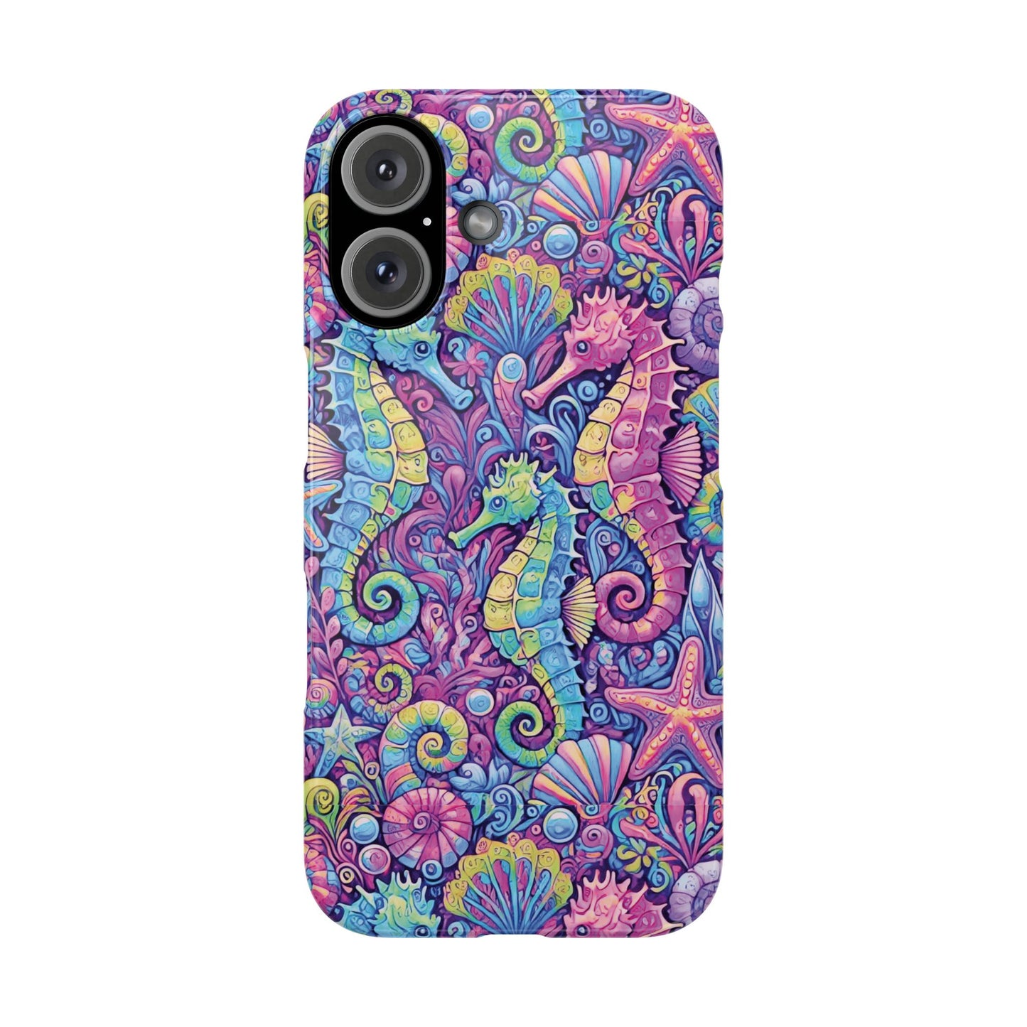Slim Phone Cases - Seahorses, Fantasy POP