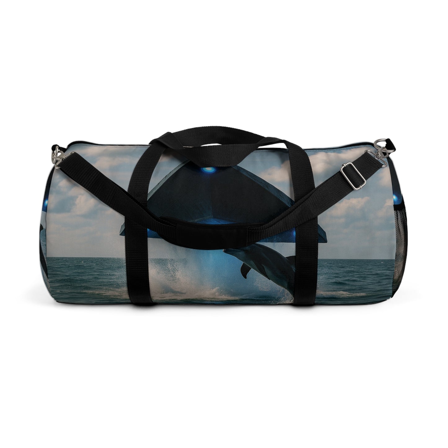 Tropical Duffel Bag - Perfect for Travel and Gym / UFO and Dolphin
