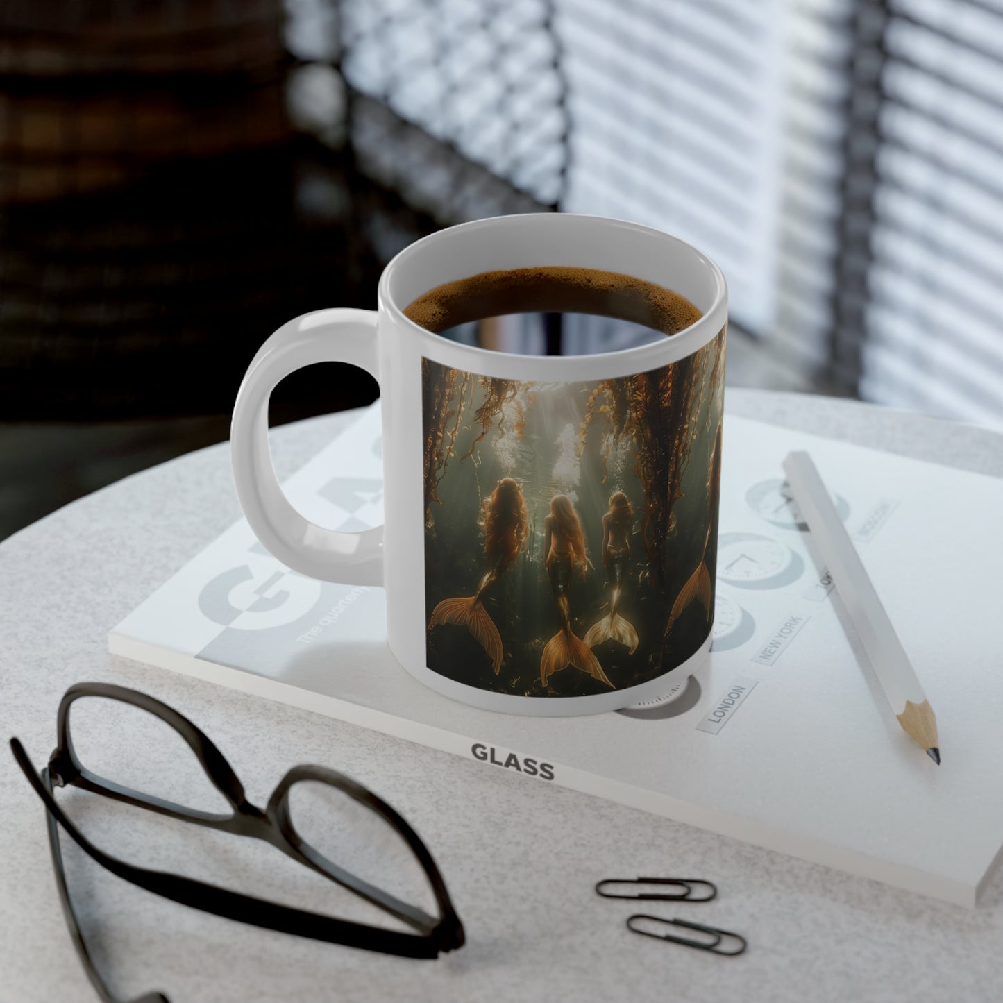 Jumbo Mug, 20oz, Mermaid Trio | Tropical Coffee Cup