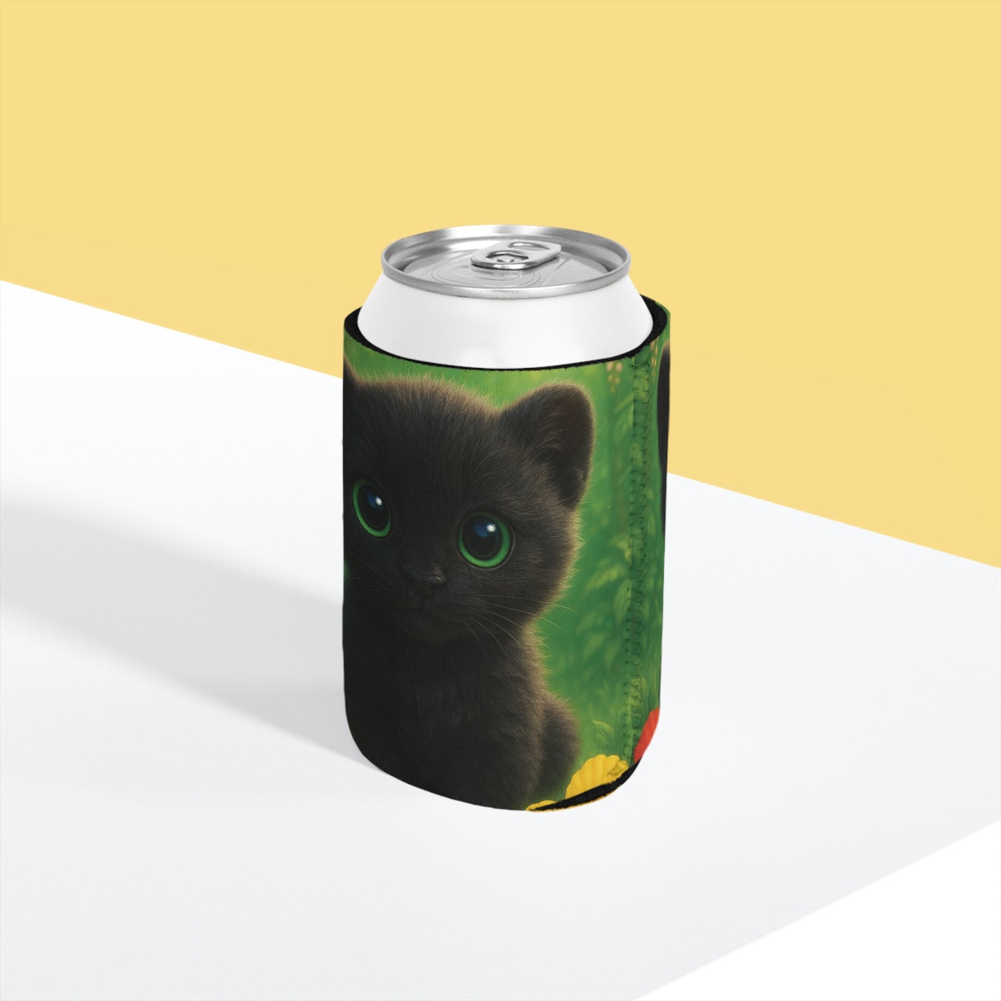 Baby Black Panther Can Cooler Sleeve - Perfect for Outdoor Picnics