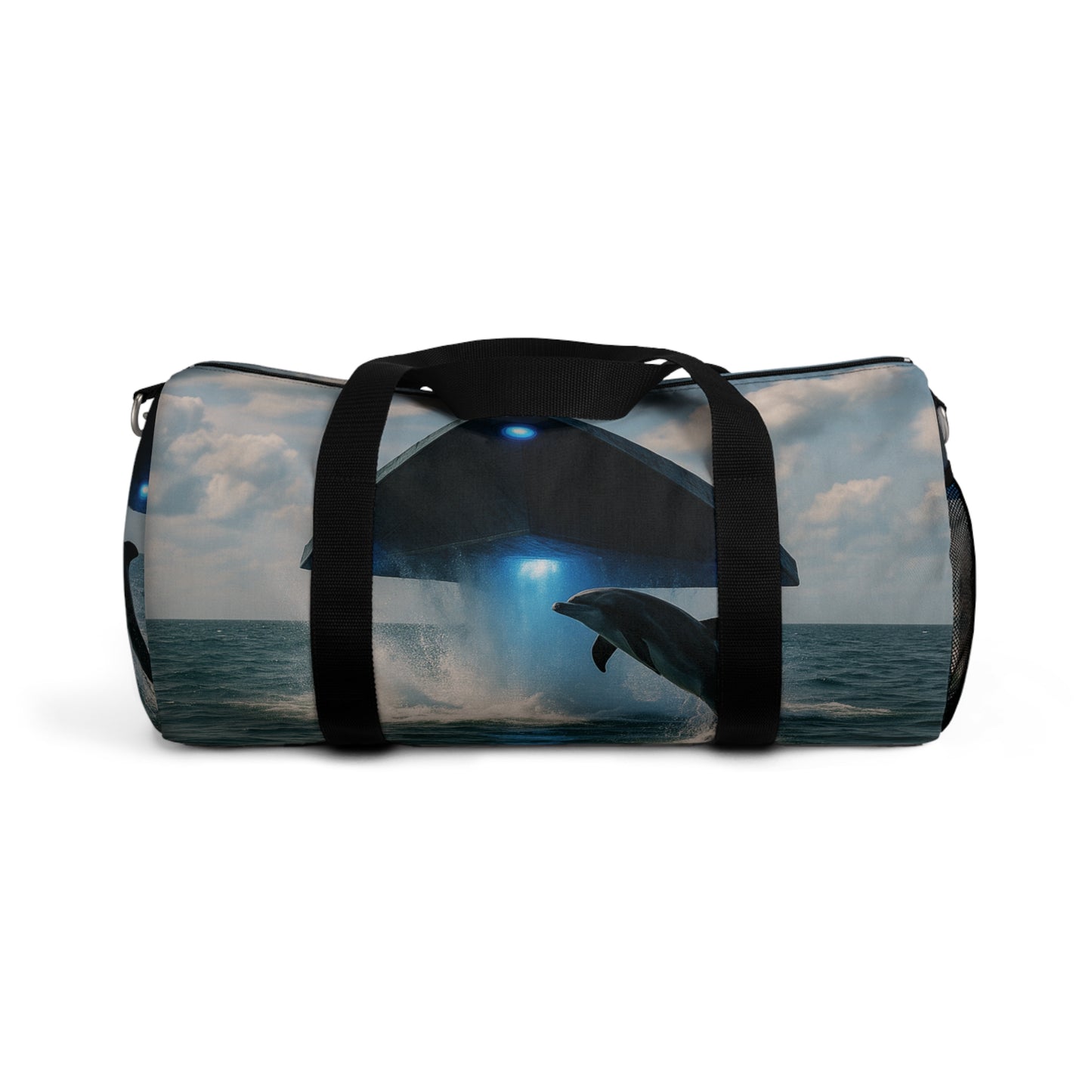 Tropical Duffel Bag - Perfect for Travel and Gym / UFO and Dolphin