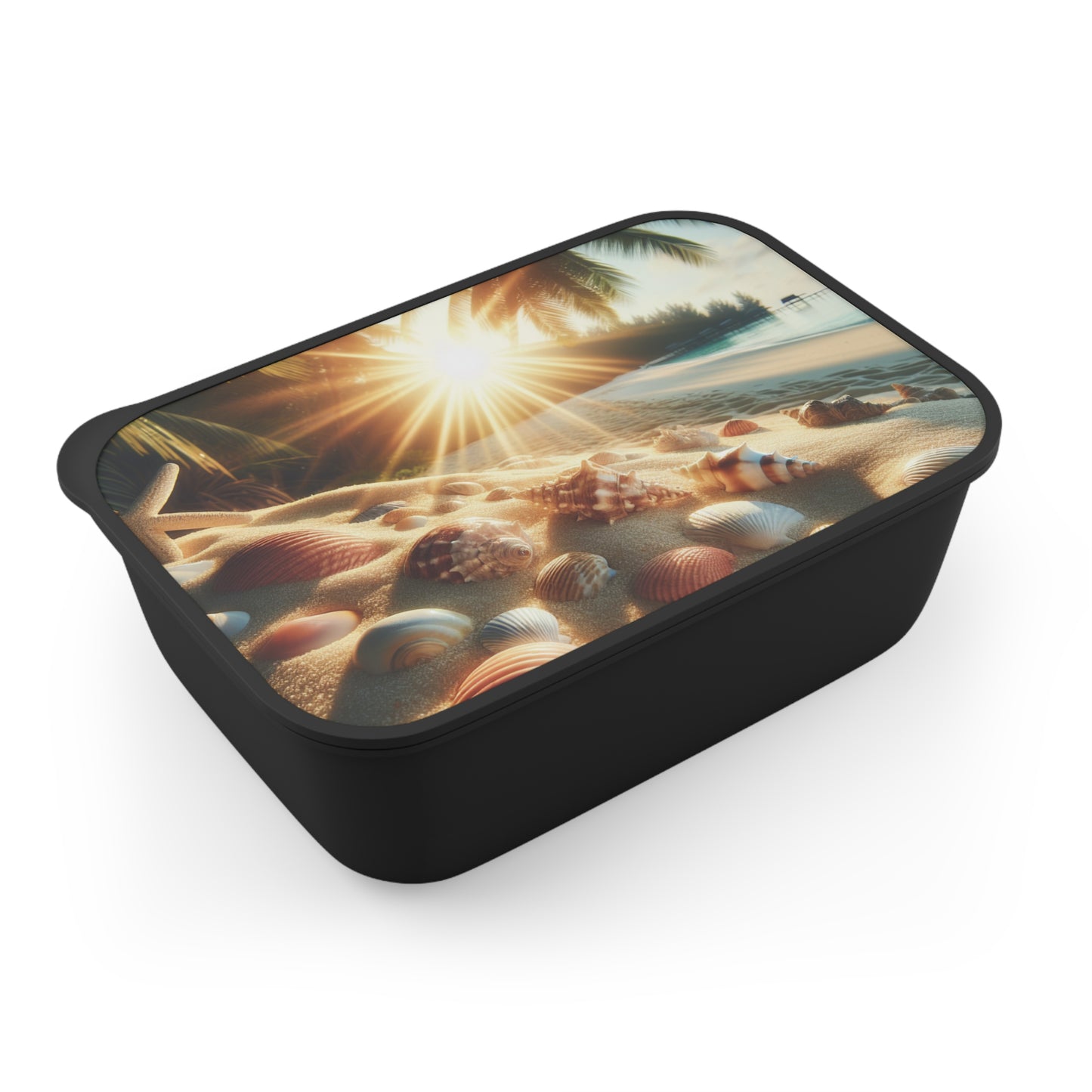 Bento Box with Utensils - Sunrise Shell Beach