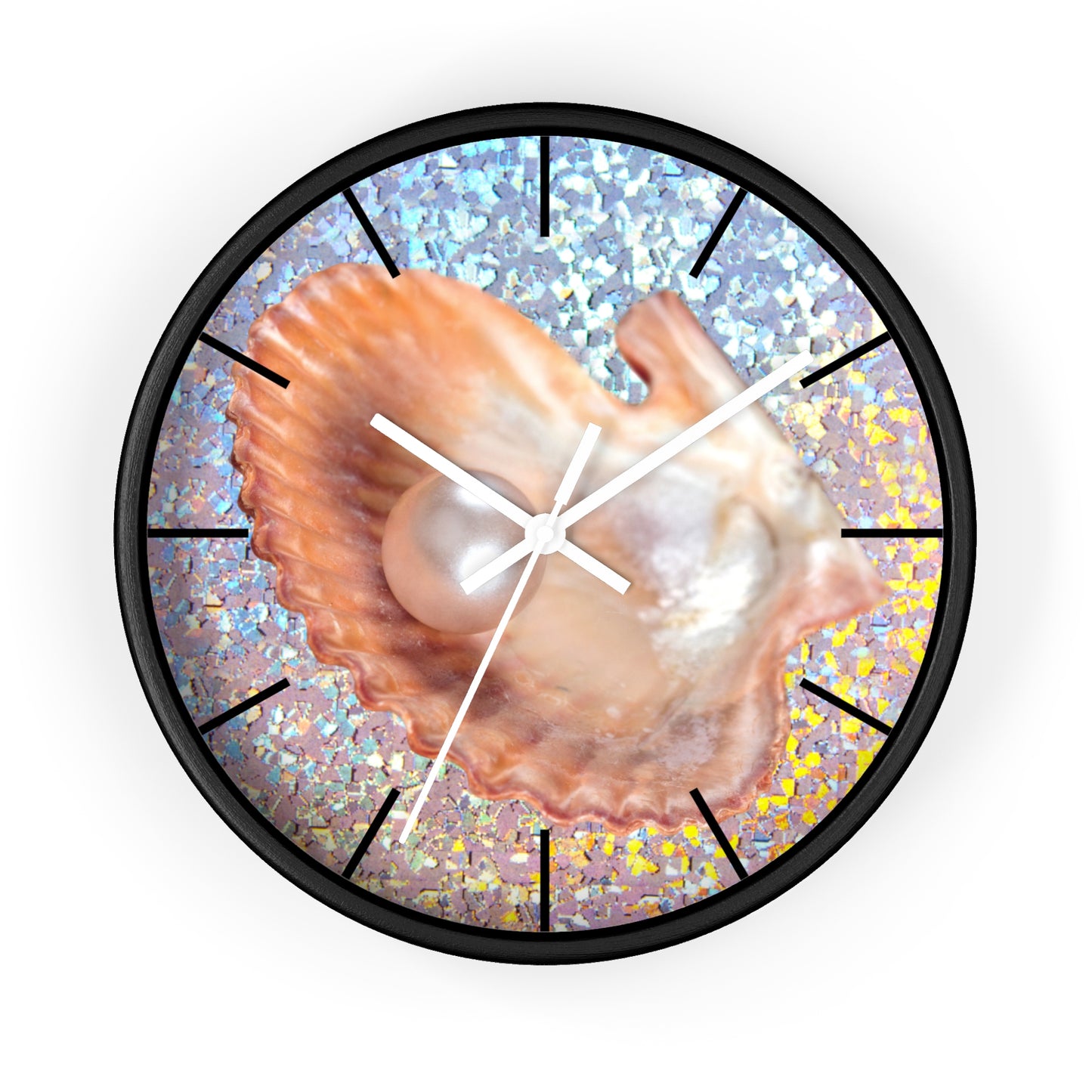 Wall Clock, Disco Peach Pearl Oyster, Hands/Base Variants