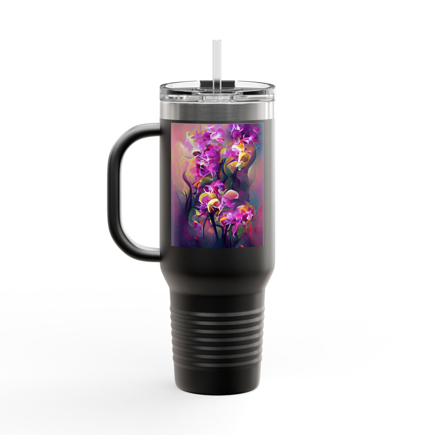 Fantasy Orchids nsulated Travel Mug - 40oz - Perfect for Outdoor Adventures