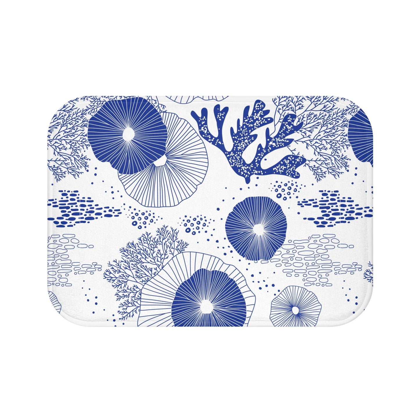 Tropical Bath Mat | Fun and Colorful Bathroom Decor / Plankton Drift Blue