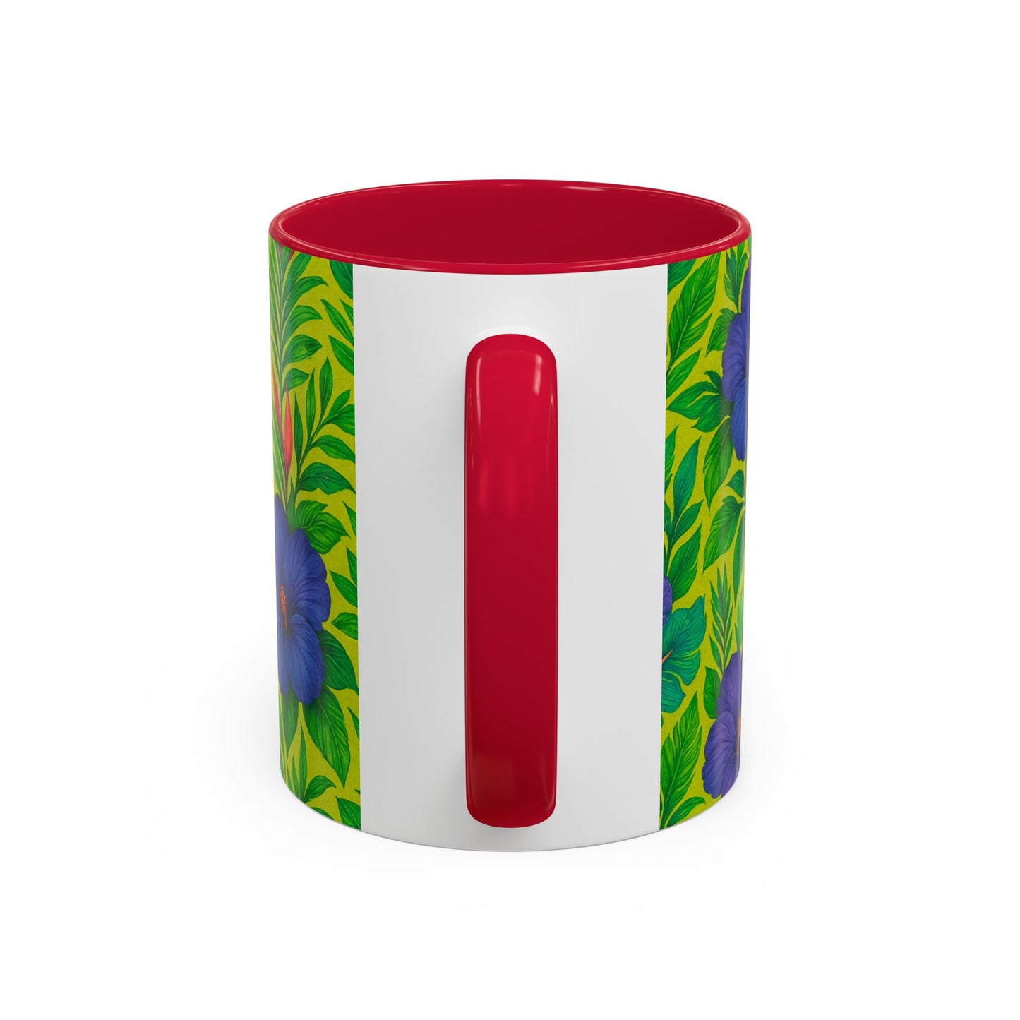 Vibrant Floral Coffee Mug - 11oz & 15oz / Midnight Flower Lime