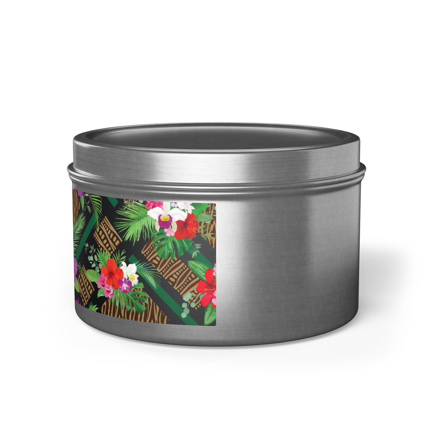 Tin Candles, 2 sizes, 3 tin colors - Tiki Orchids