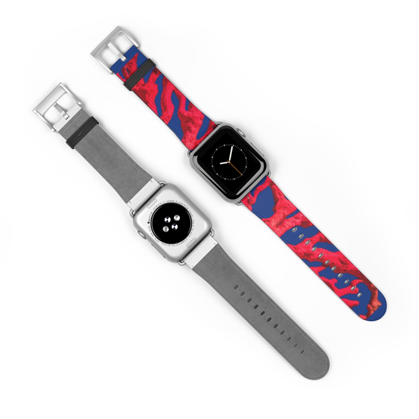 Apple Watch Band - Red Coral, dark blue background