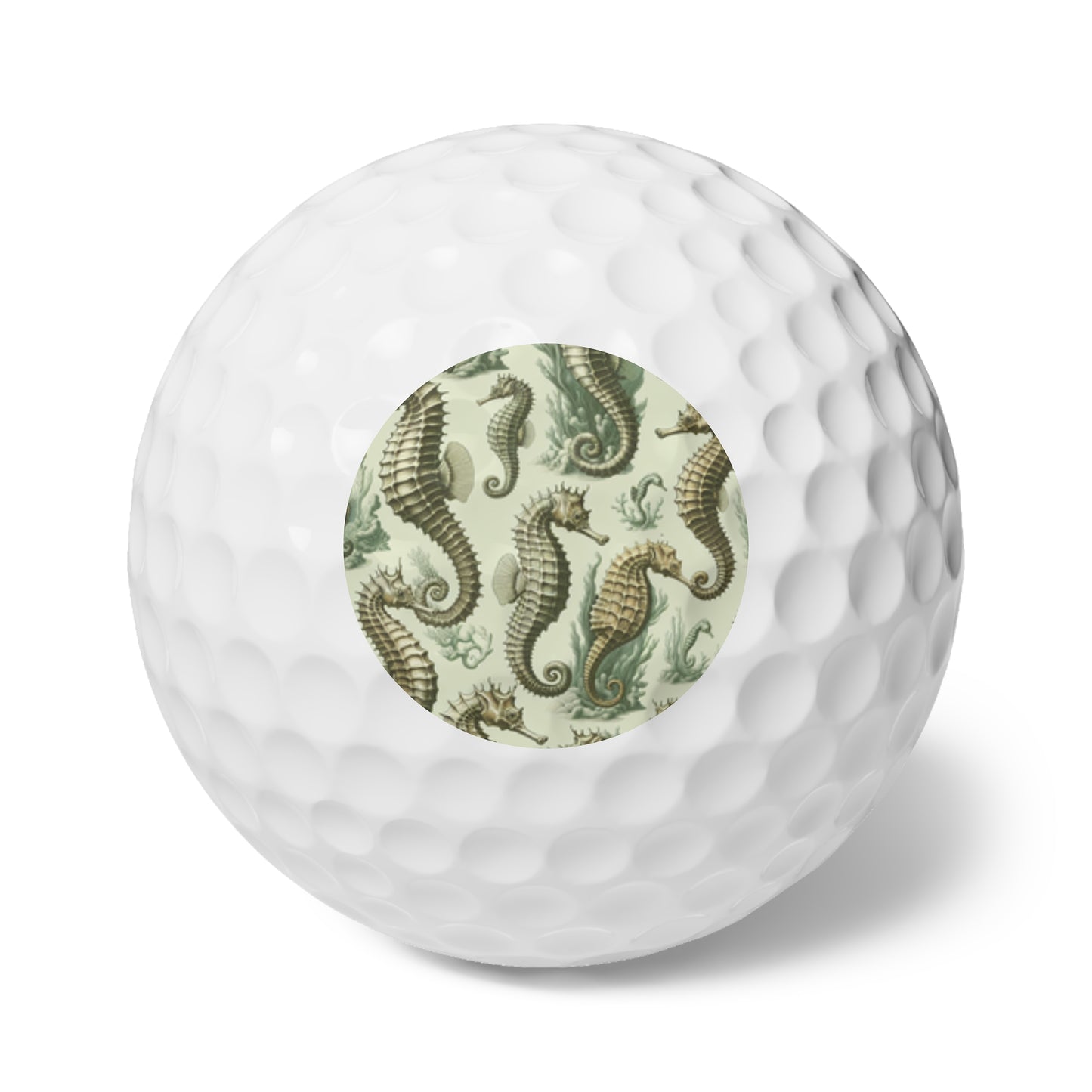 Coastal-Themed Golf Balls, 6pcs - Perfect Gift for Golf Enthusiasts / Classic Seashore Toile