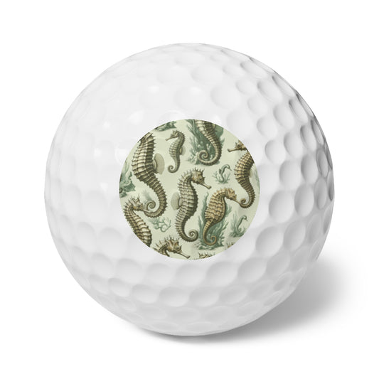Coastal-Themed Golf Balls, 6pcs - Perfect Gift for Golf Enthusiasts / Classic Seashore Toile
