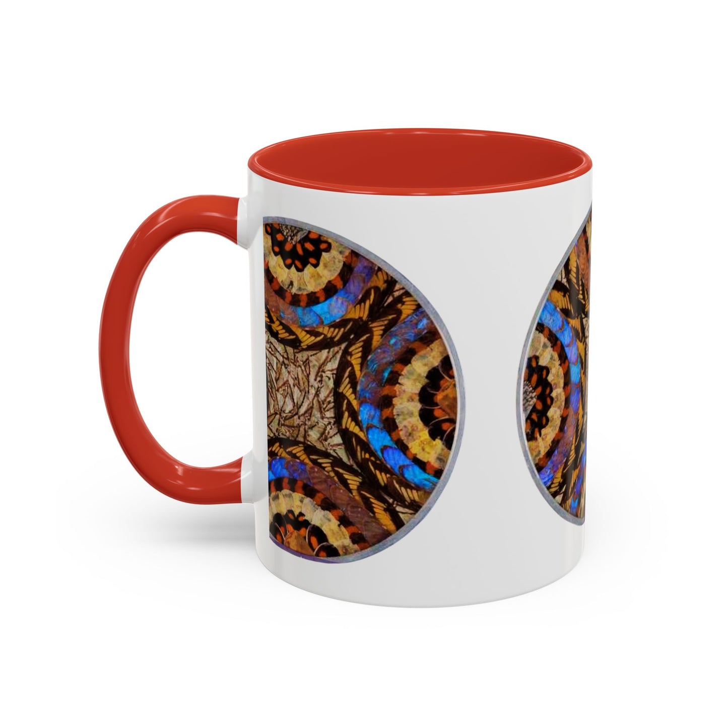 Accent Coffee Mug (11, 15oz), 8 Colors - Real Butterfly Wings Plate #3