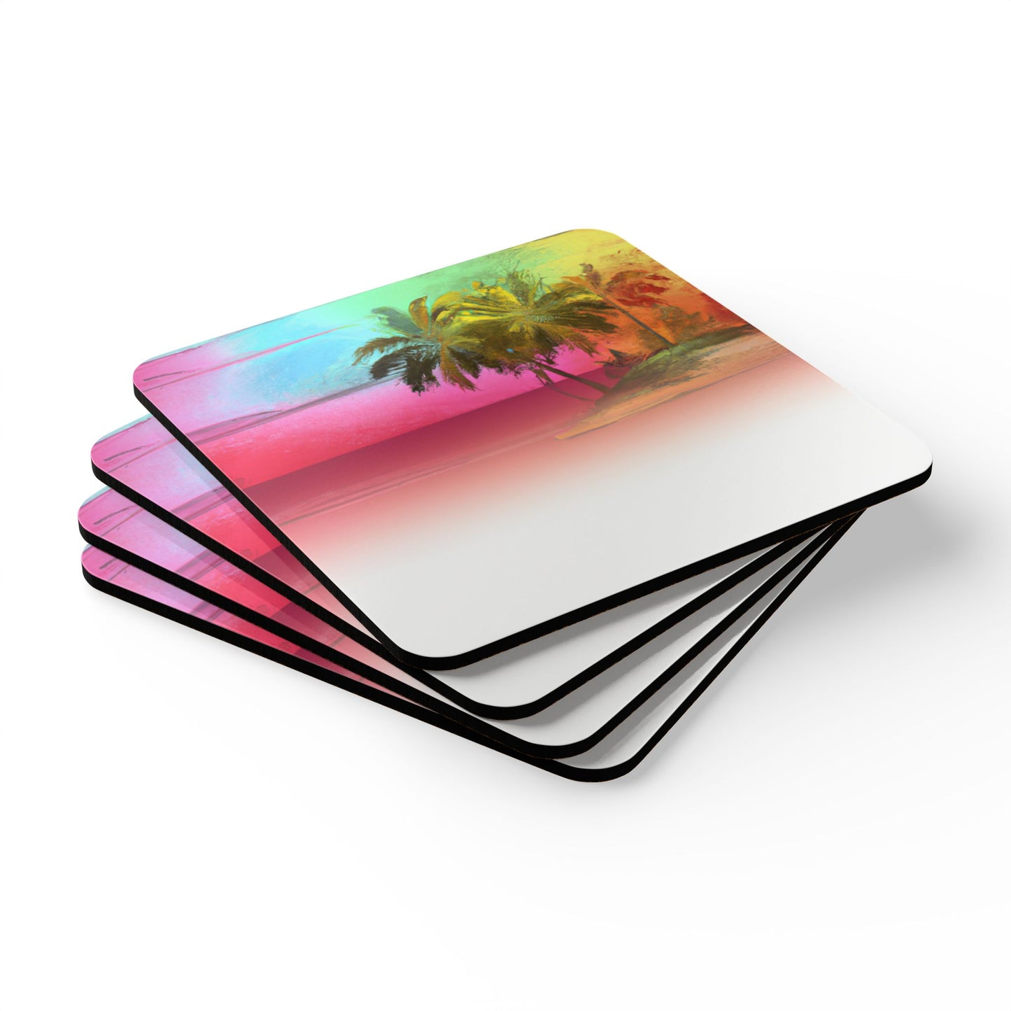Four-piece Coaster Set - Watercolor Sunset
