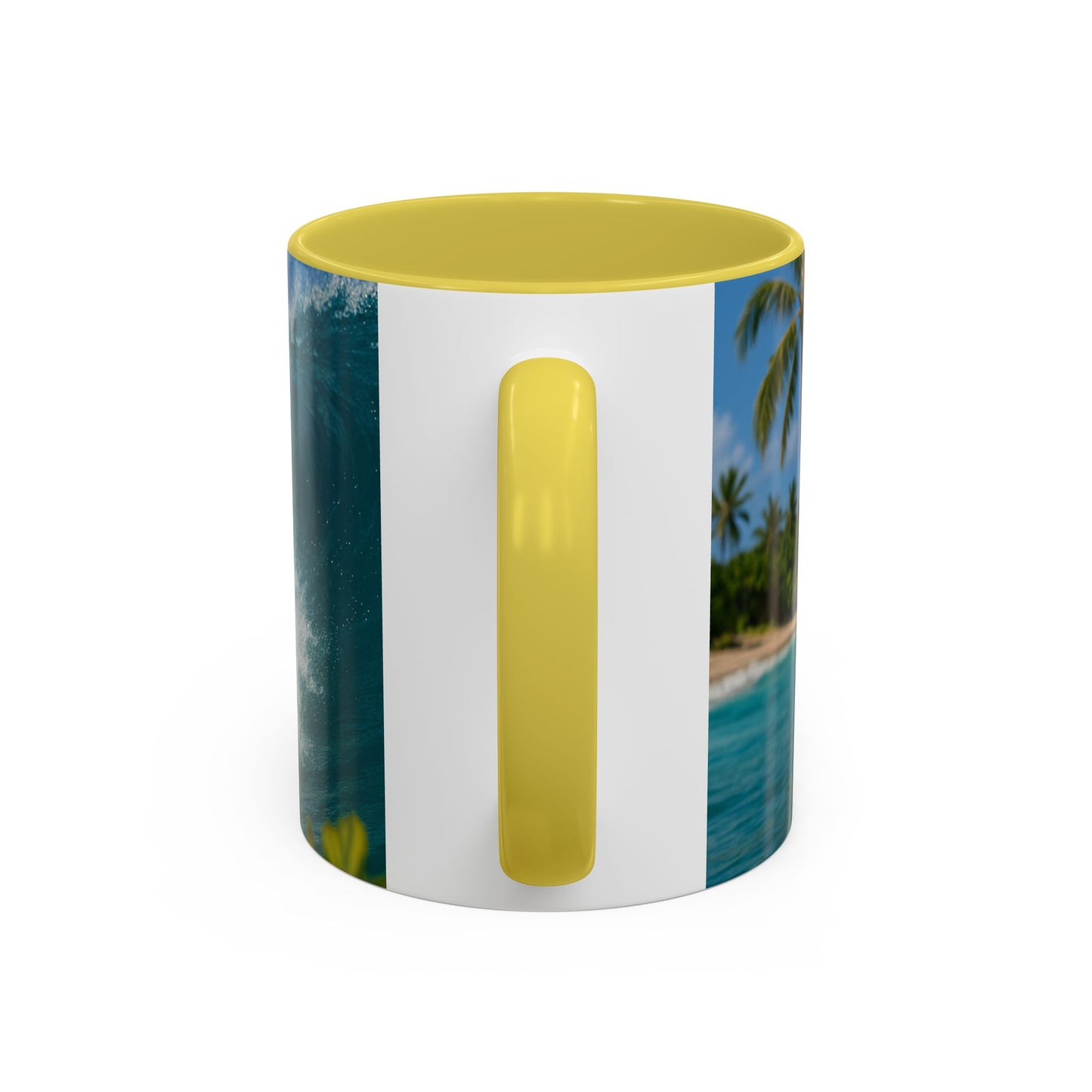 Vibrant Beach Coffee Mug - 11oz & 15oz / Puppy Ariel the Dog Surfer