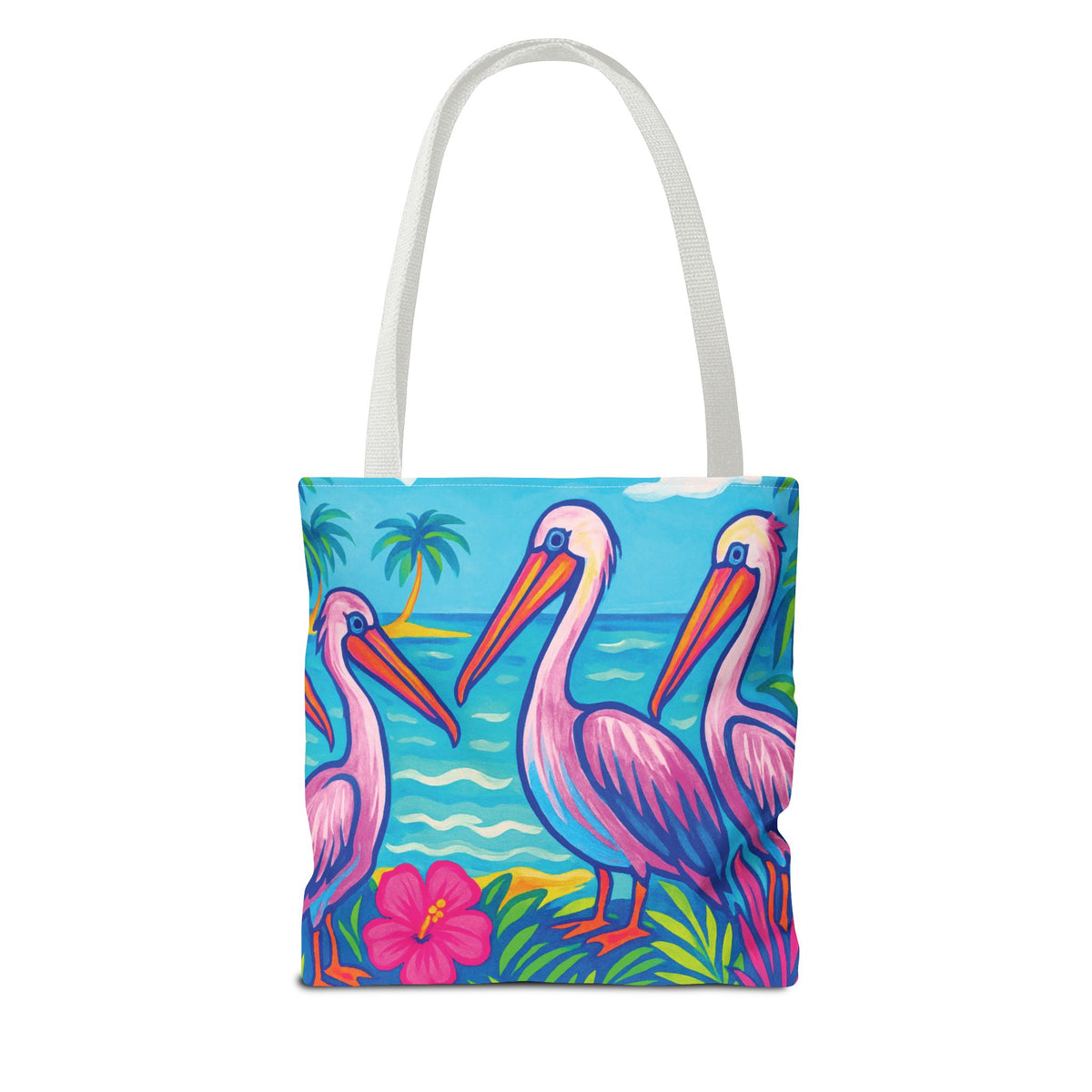 Beach Pelican Party Tote Bag - 3 Sizes