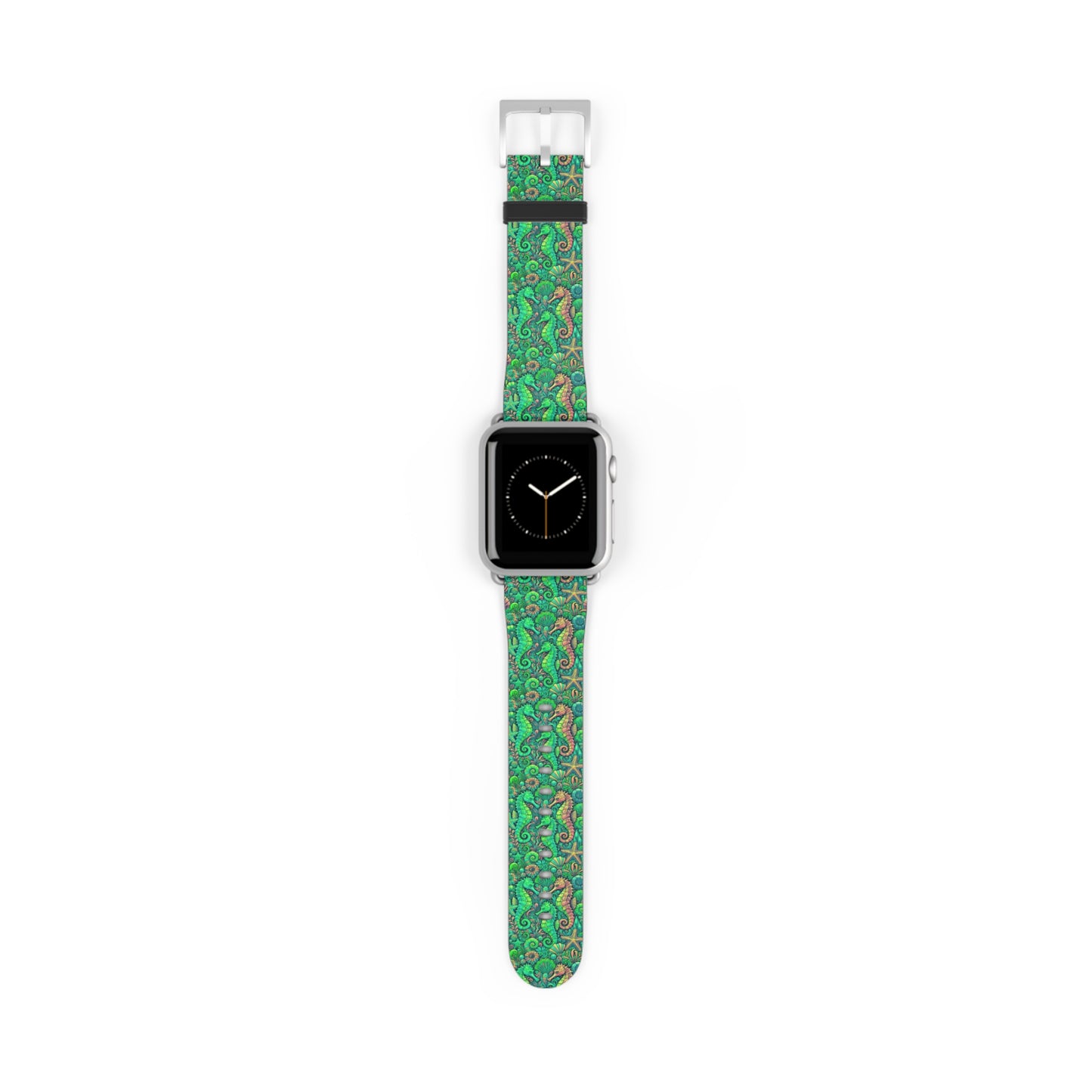 Apple Watch Band - Tropical Seahorse Trio, Lime Green