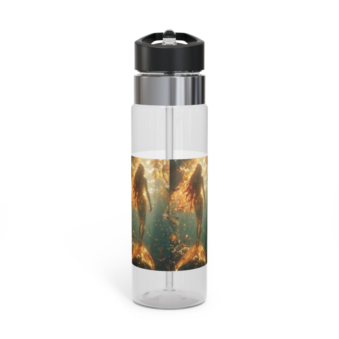 Tropical 20oz Tritan Sport Water Bottle -  Leakproof, Lightweight, BPA-Free / Solo Mermaid