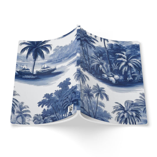 Softcover Journal - Tropical Toile Blue