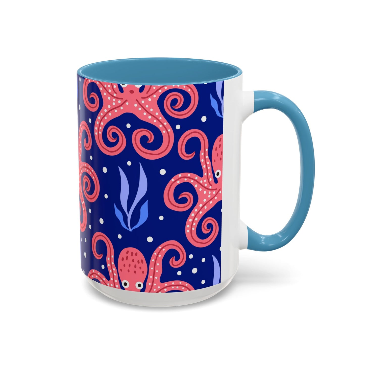 Accent Coffee Mug (11, 15oz), Tentacle Twist Octopus / Various Colors