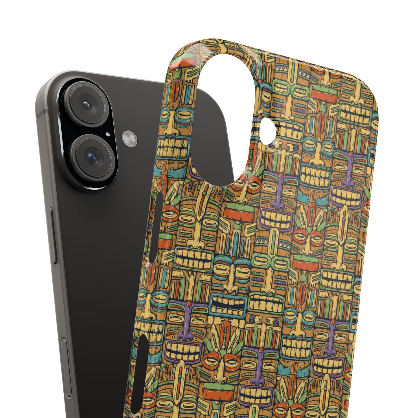 Slim Phone Cases - Colorful Tiki Party