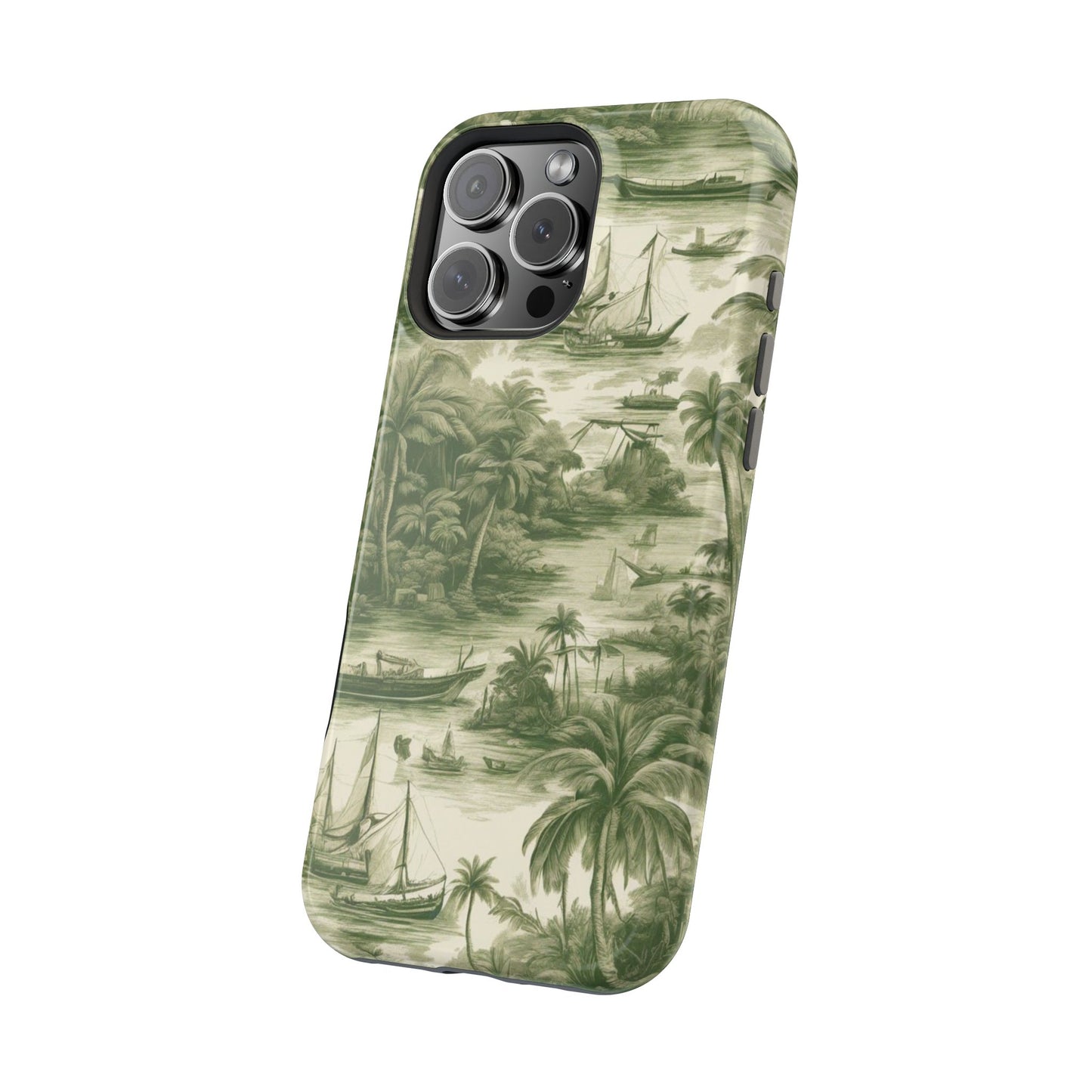 Magnetic Tough Cases, Tropical Toile #1, Green, Various Models