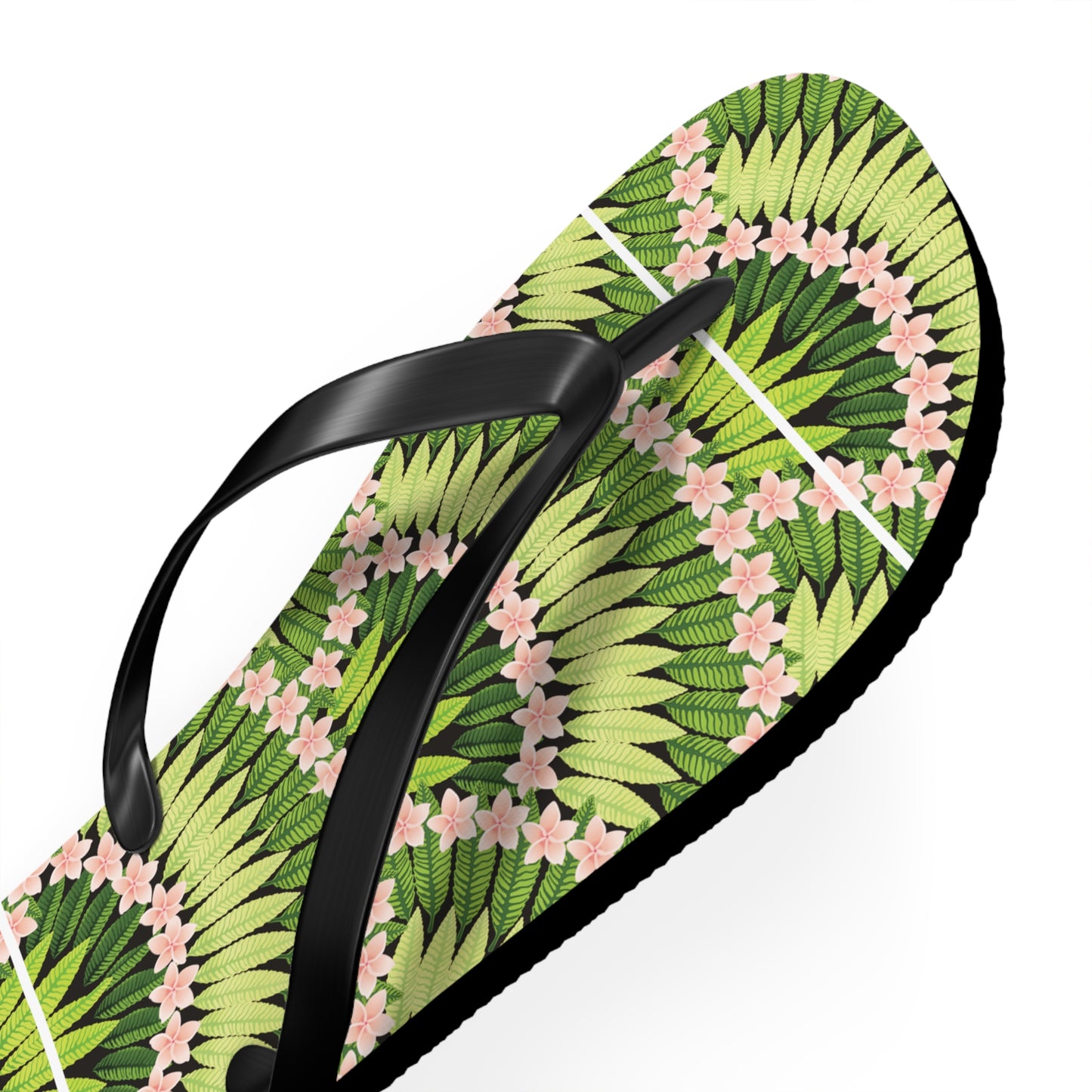 Flip Flops - Plumeria and Palms, Lime