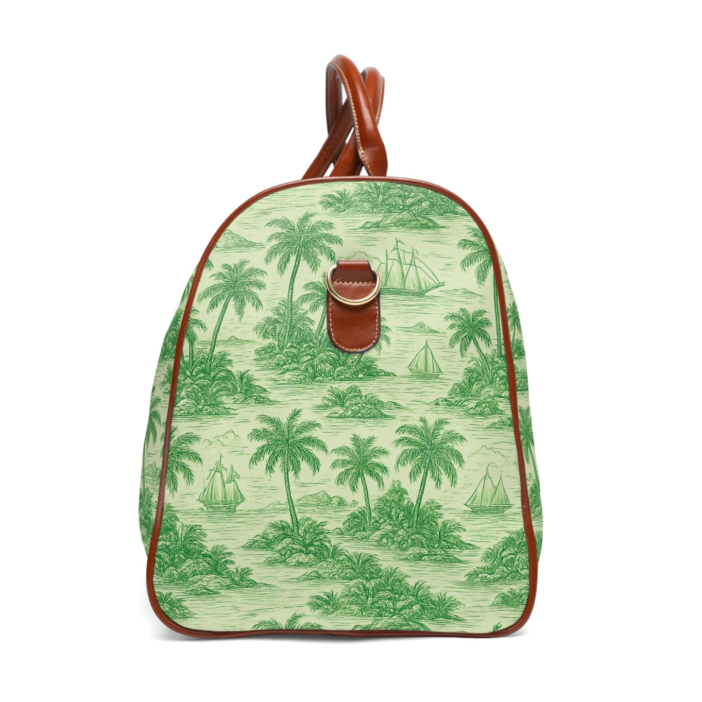 Tropical Waterproof Travel Bag - Perfect for Beach Getaways / Faraway Toile, Green