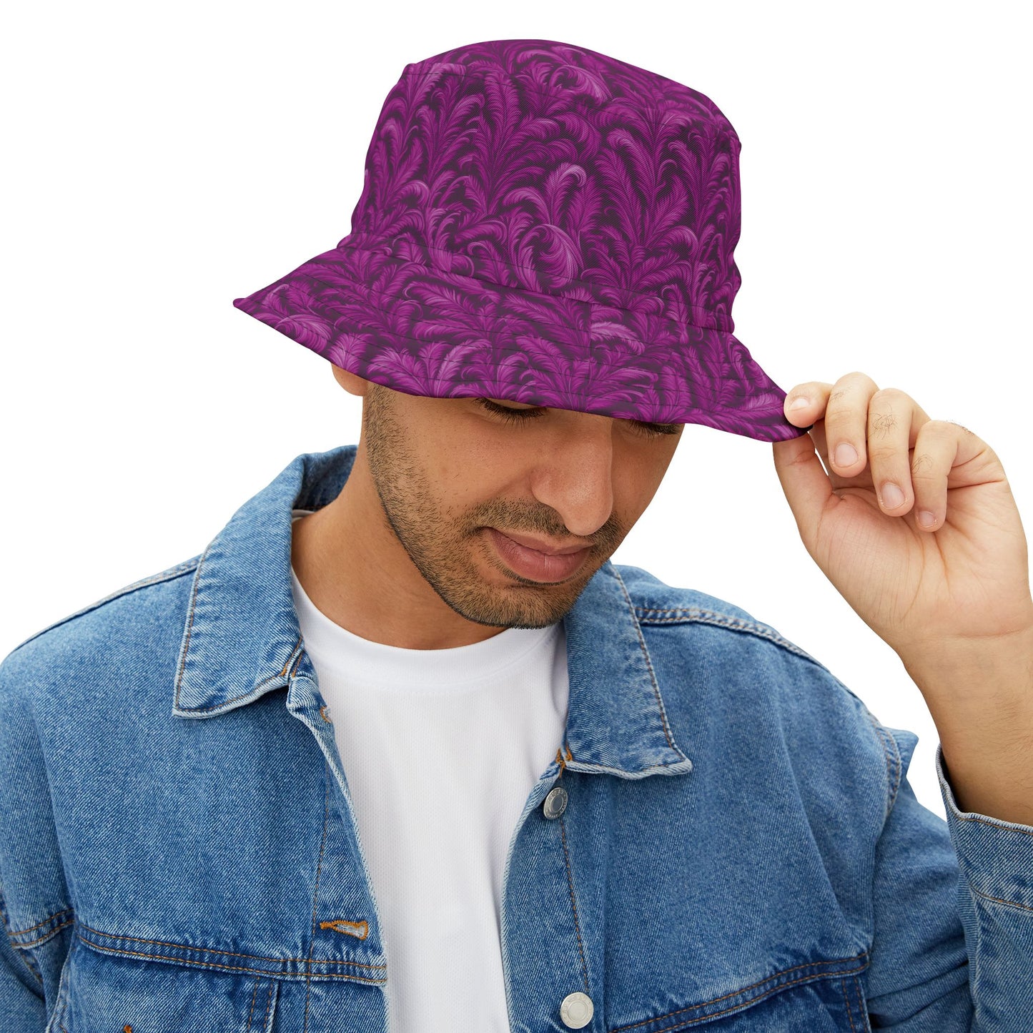 Tropical Polyester Bucket Hat, 2 Sizes - Rocco Pink