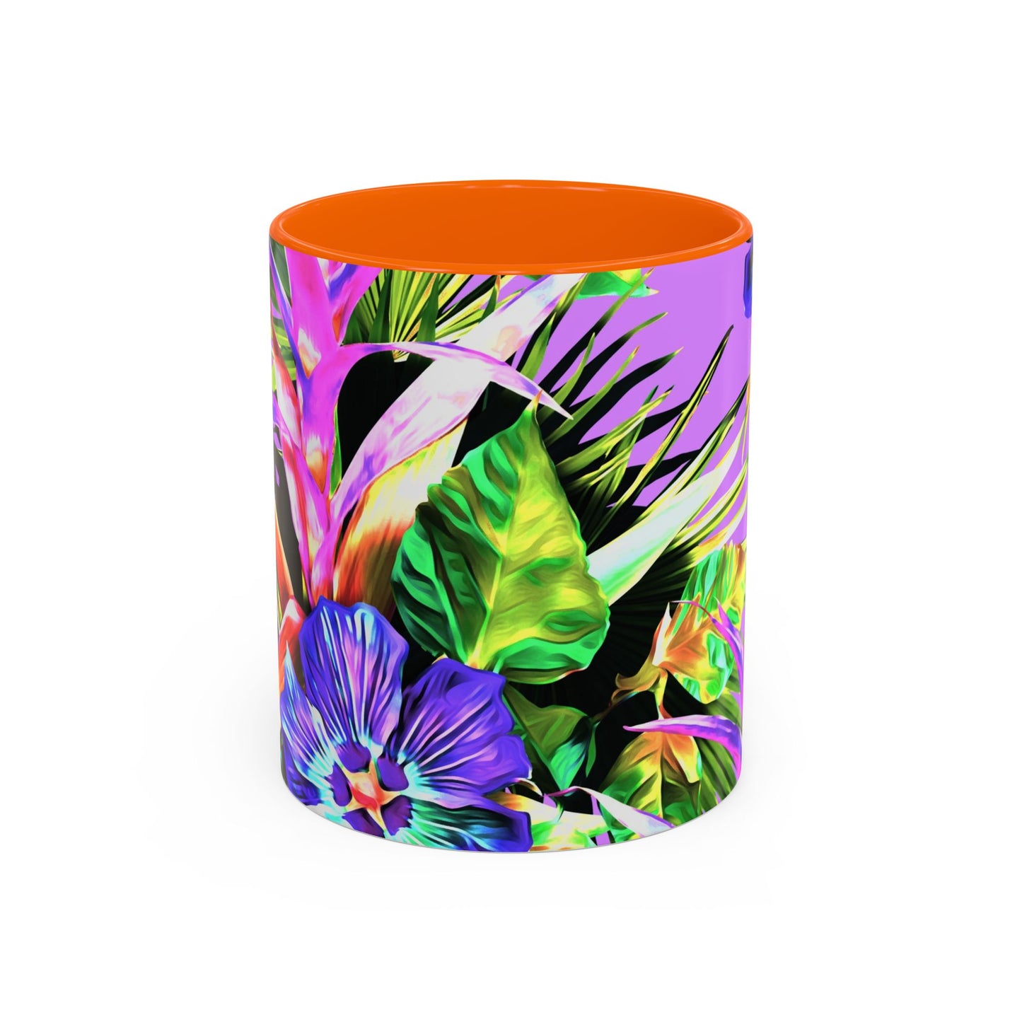 Accent Coffee Mug (11, 15oz), Plant Palooza, purple / Various Colors