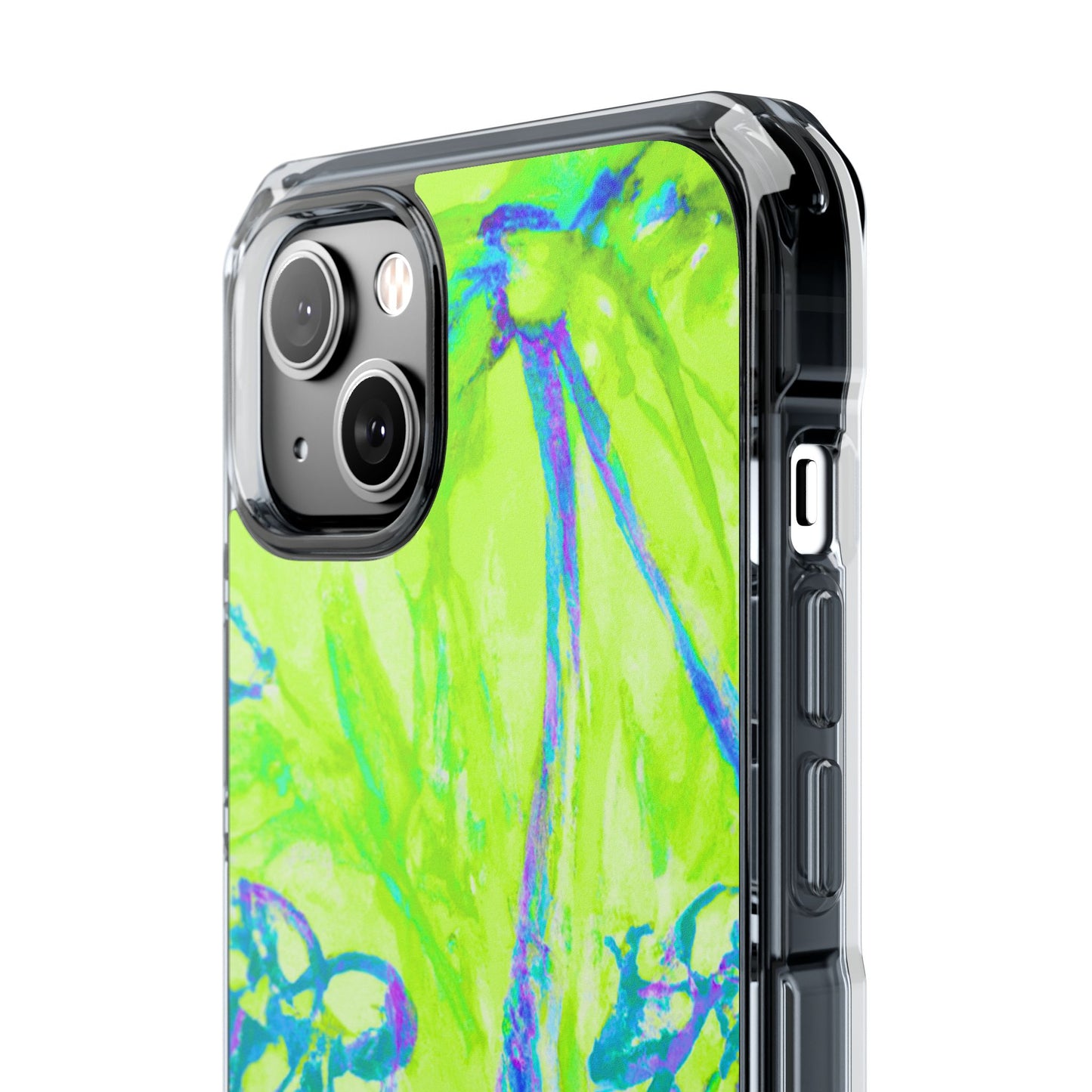 Tropical Doodles/Lime Magnetic Clear Phone Case, Many Models