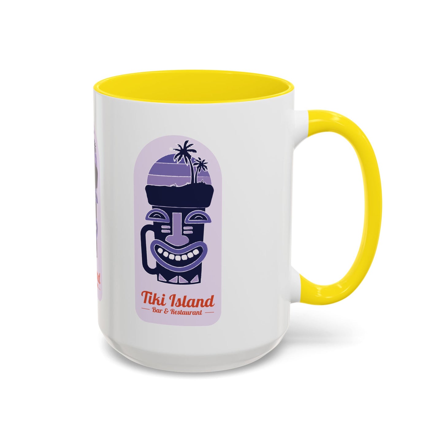 Tiki Island Accent Coffee Mug - Fun Tropical Drinkware for Beach Vibes, purple