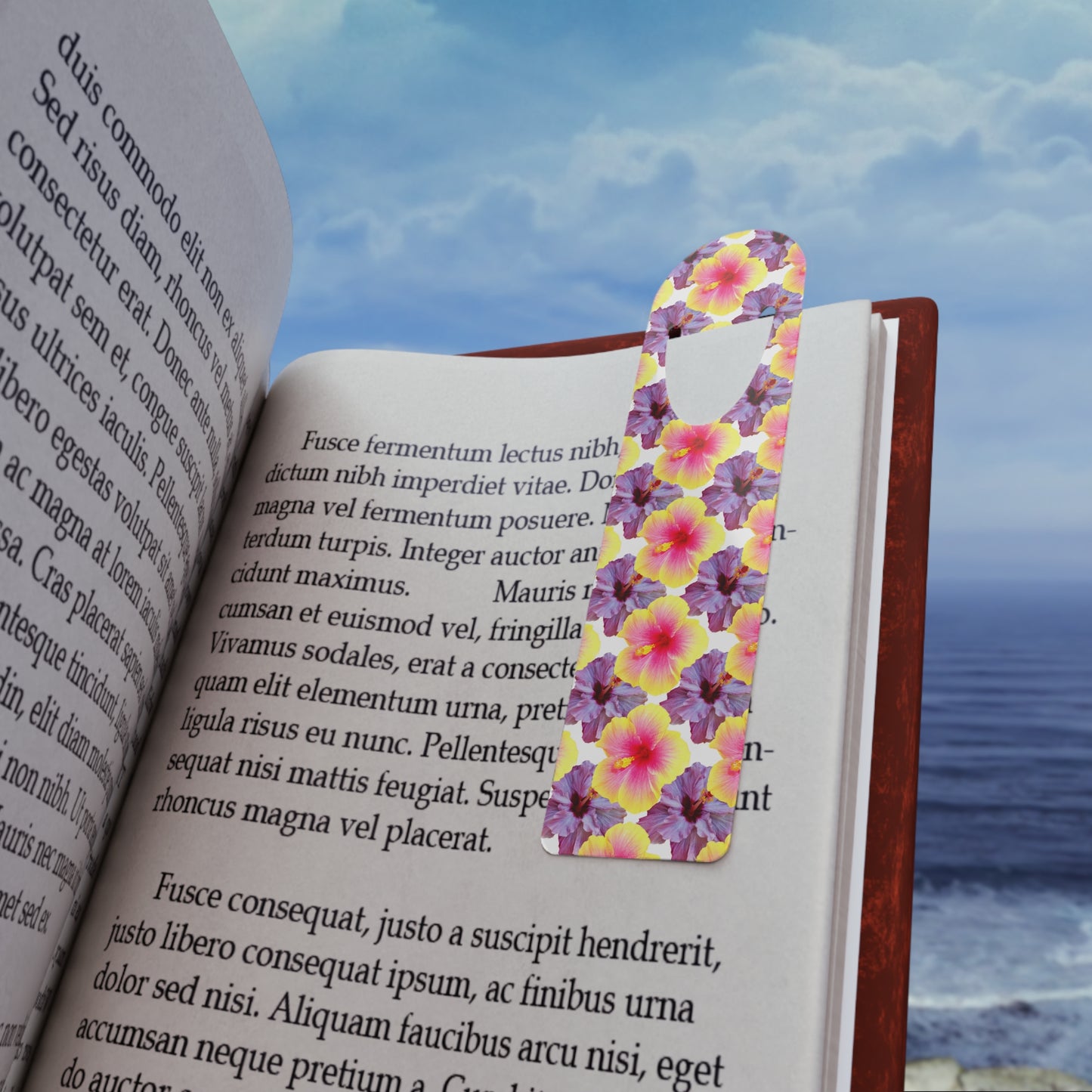 Bookmark - Aluminum, Hibiscus Flowers