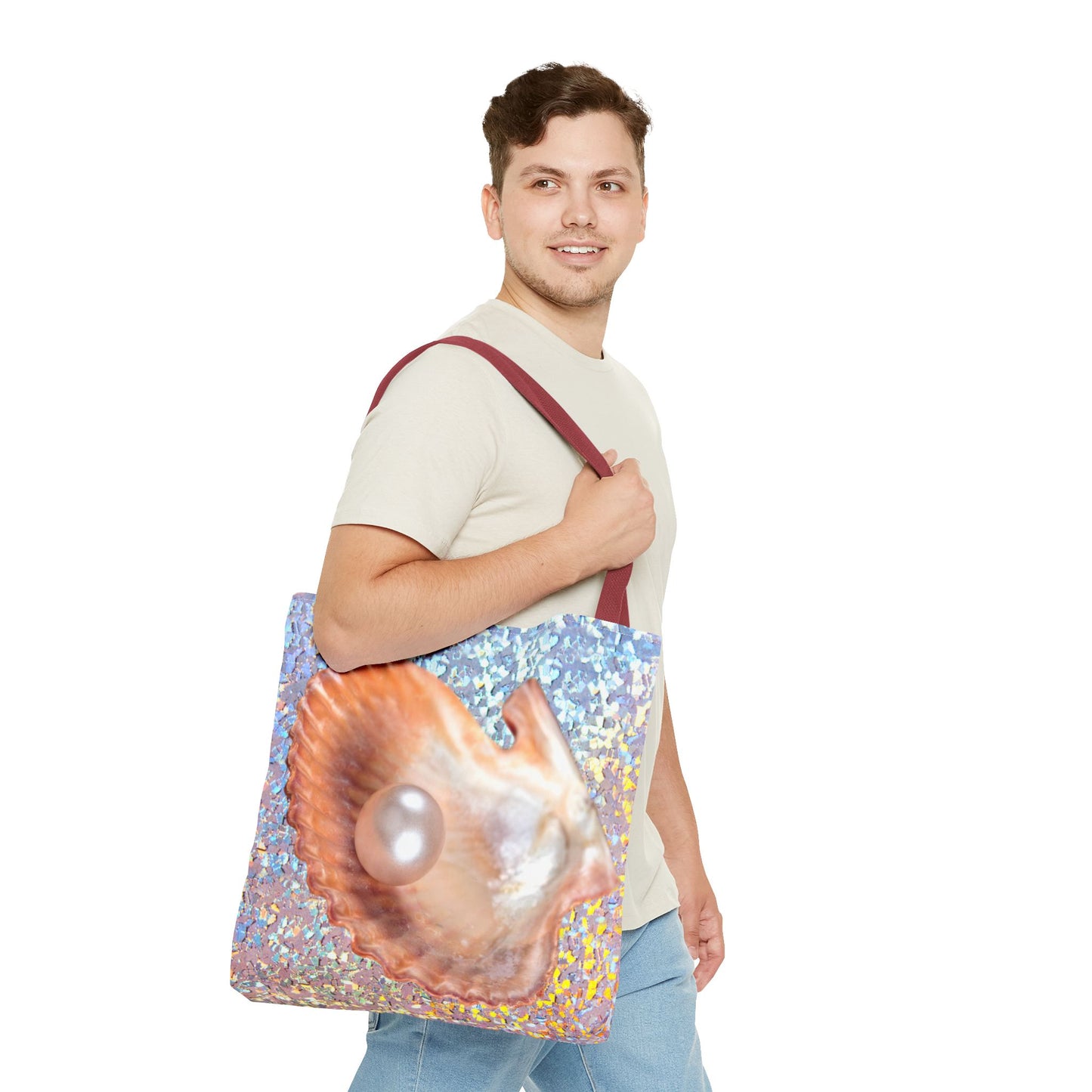 Disco Peach Pearl & Shell Tote Bag - 3 Sizes