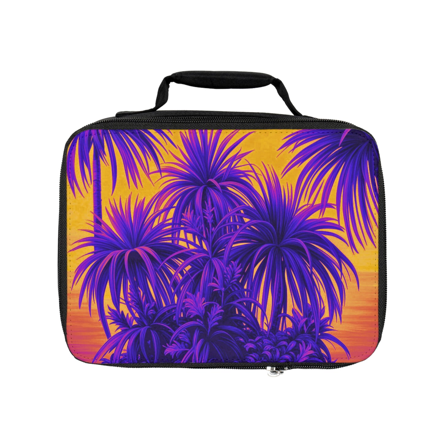 Tiny Palm Island/Pop Lunch Bag - Eco-Friendly Insulated Tote, Adult and Child Lunchbox / Perfect for Picnics, Beach Outings