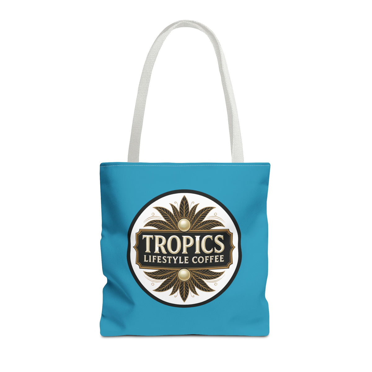 Tropics Lifestyle Coffee Tote Bag - 3 Sizes / Turquoise