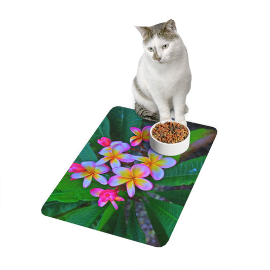 Pet Food Mat (12x18) - Hawaiian Flowers