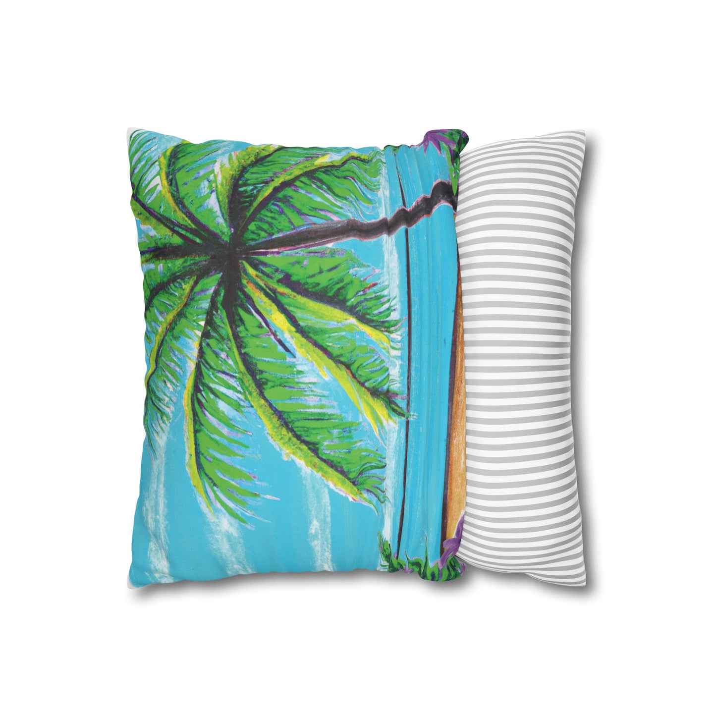 Faux Suede Square Pillowcase - Calm Beach