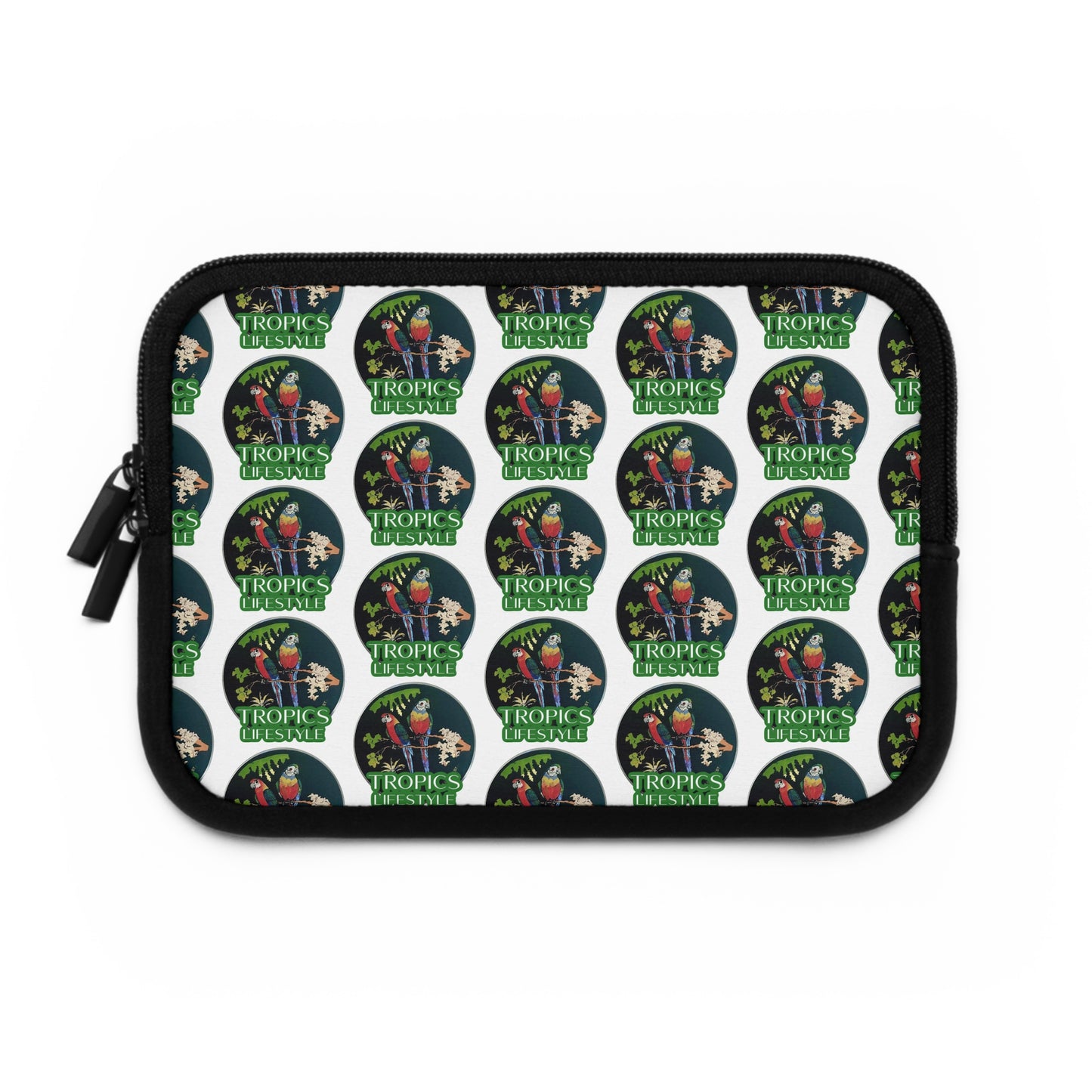 Tropical Laptop Sleeve, 5 Sizes - Perfect for Beach Lovers & Students / Two Brazilian Parrots