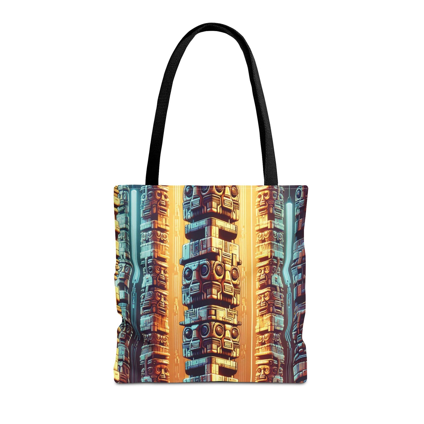 Techno Tiki Totems Tote Bag - 3 Sizes