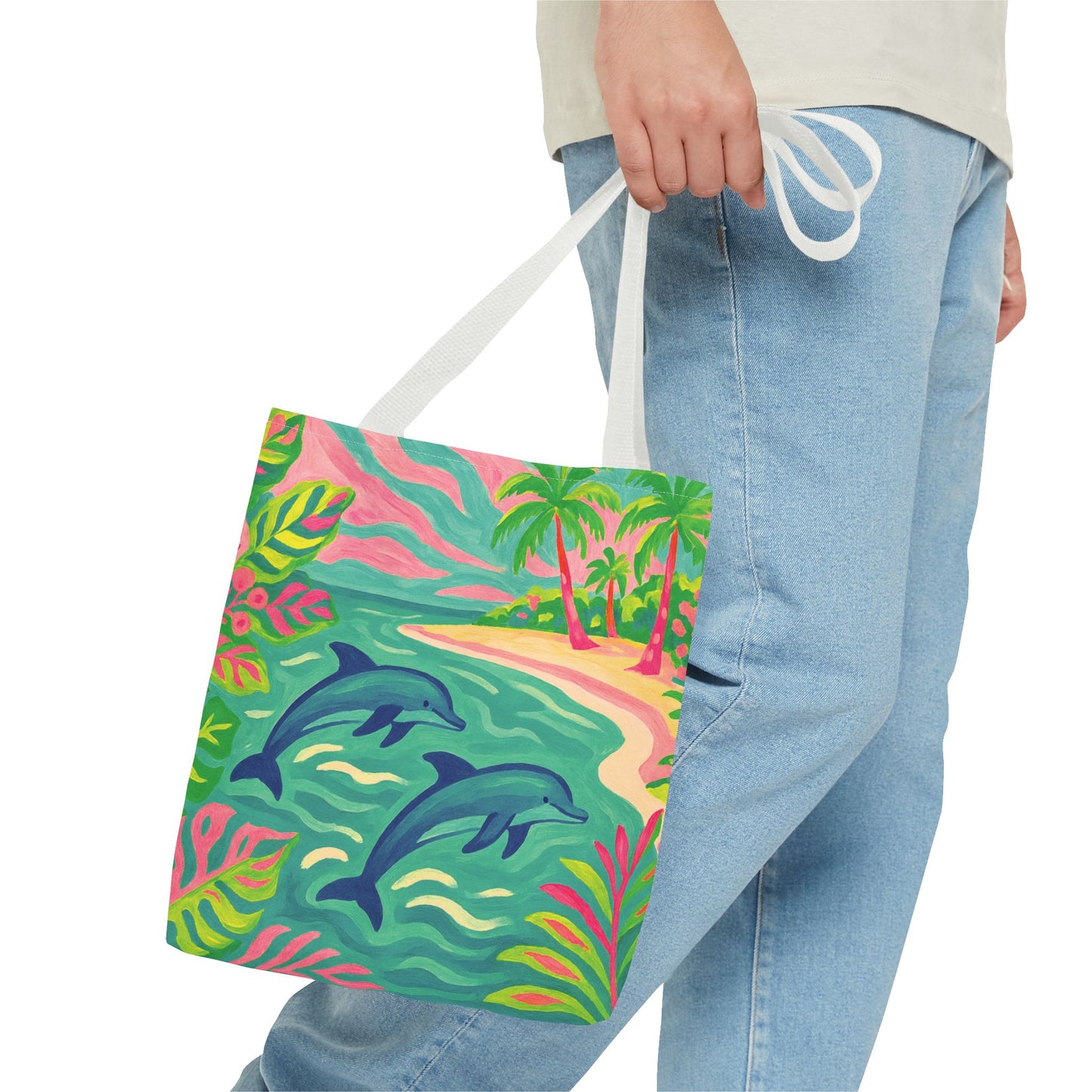 Jumping Dolphins Tote Bag - 3 Sizes