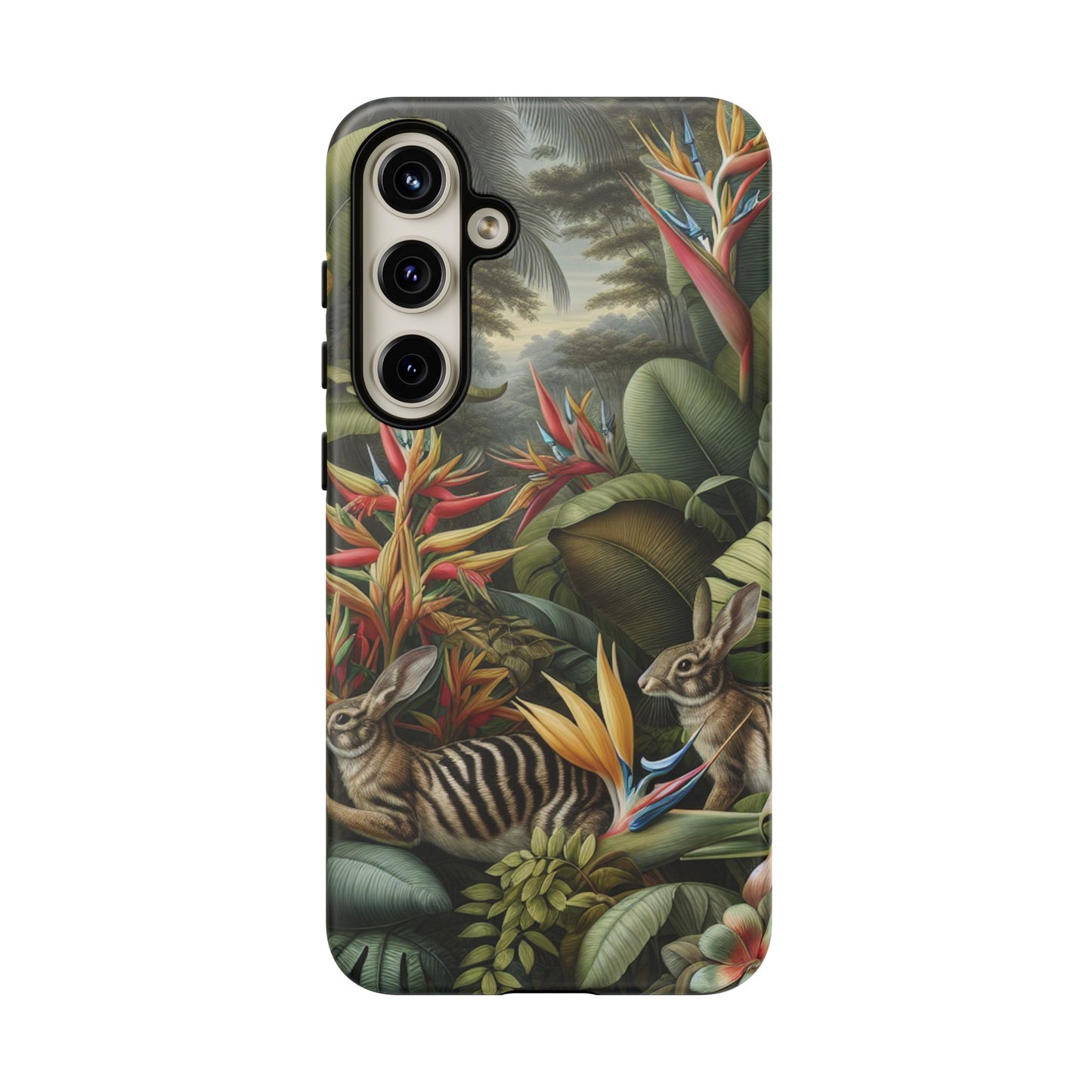 Rainforest Rabbit Outing Phone Case - Tough Cases with Summer Vibe