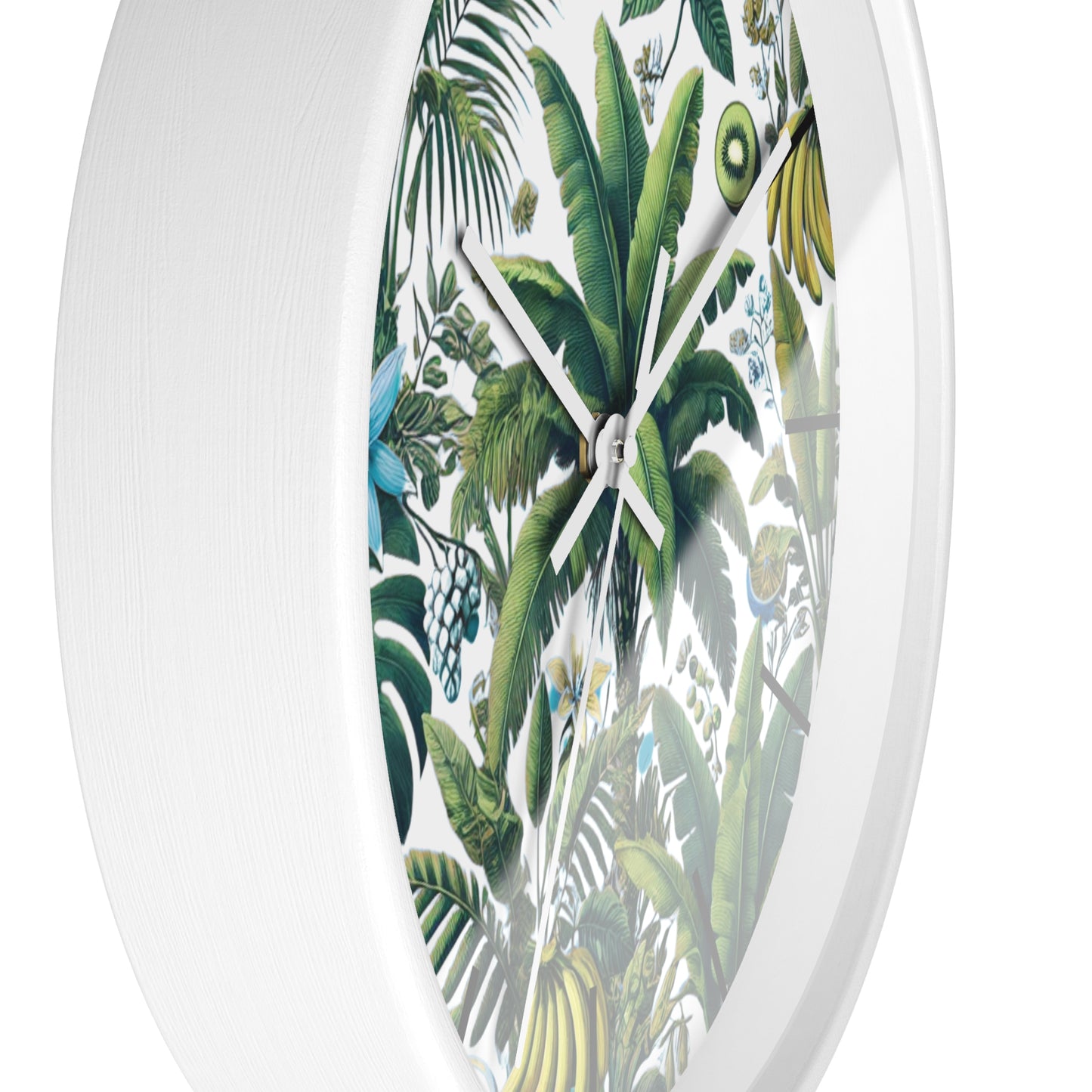 Tropical Fruit/White Wall Clock – Fun Home Decor for Nature Lovers, 6 Variants