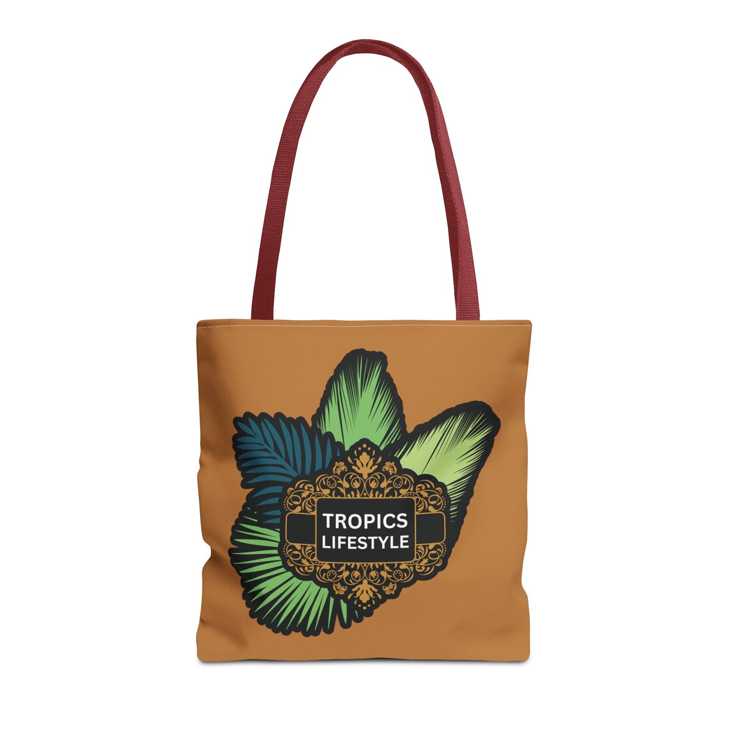 Elegant Tropics Lifestyle Logo Tote Bag - 3 Sizes, Lt. Brown