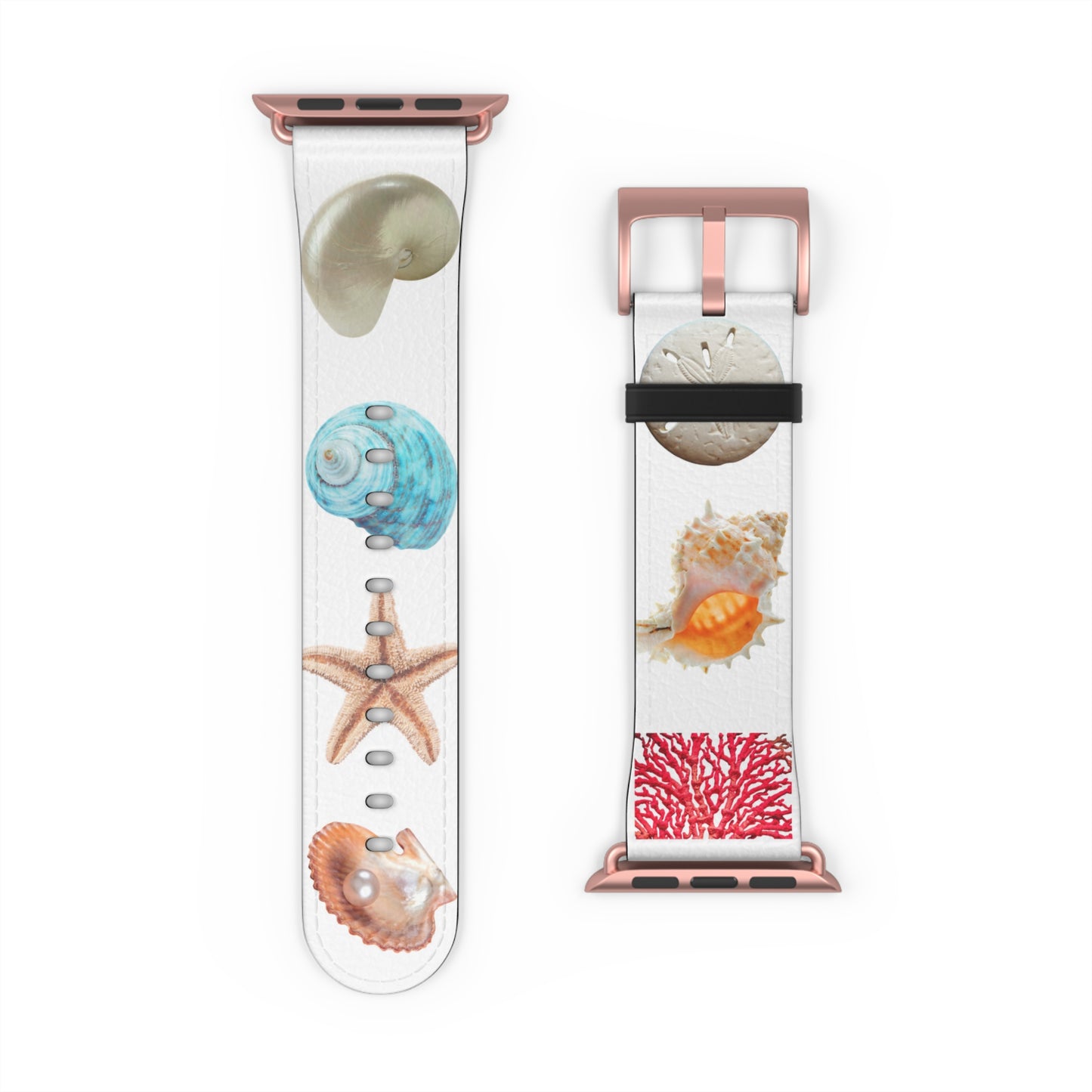 Apple Watch Band - Real Seashell Collection, white