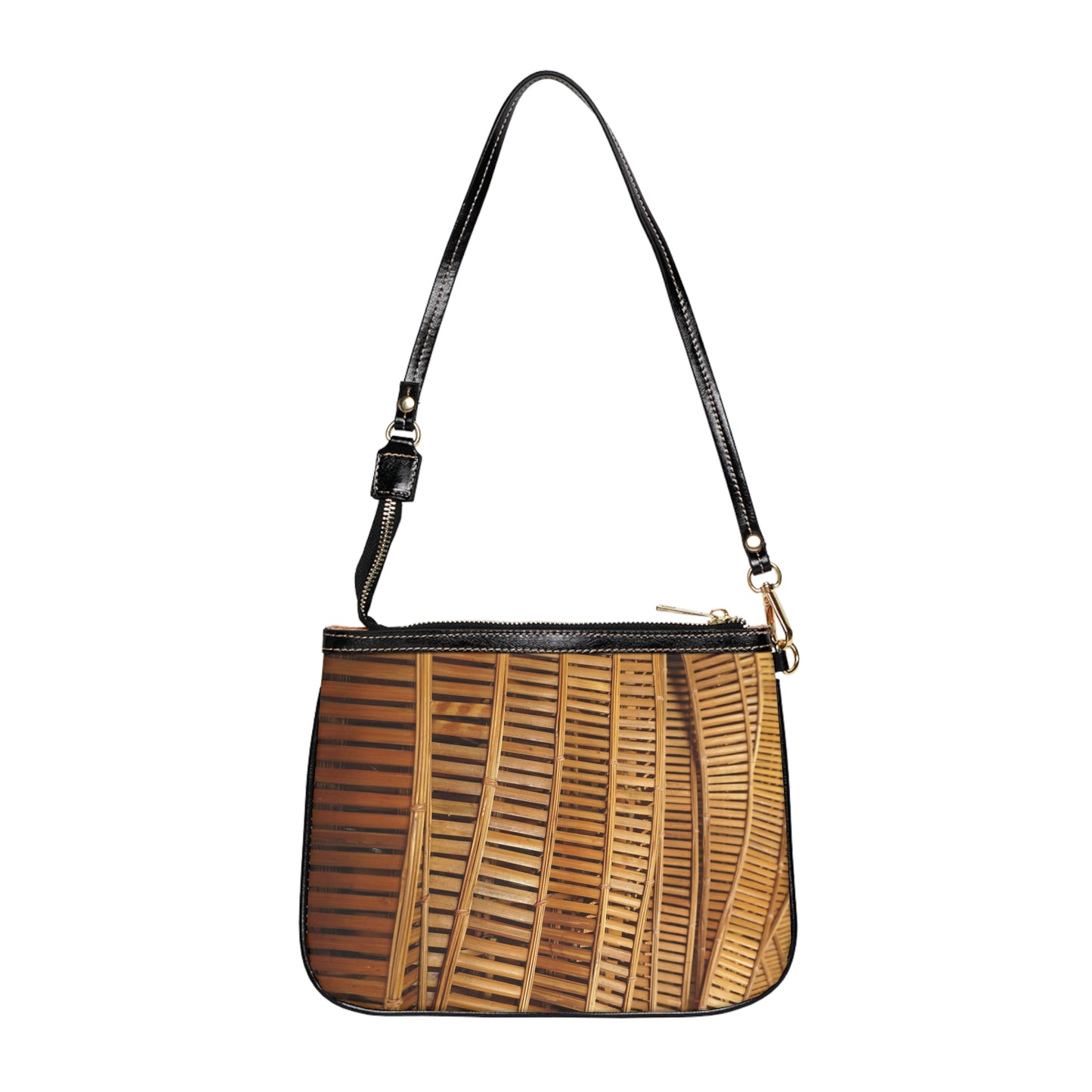 Tropical Small Shoulder Bag | Stylish Crossbody Purse / Natural Bamboo Flow