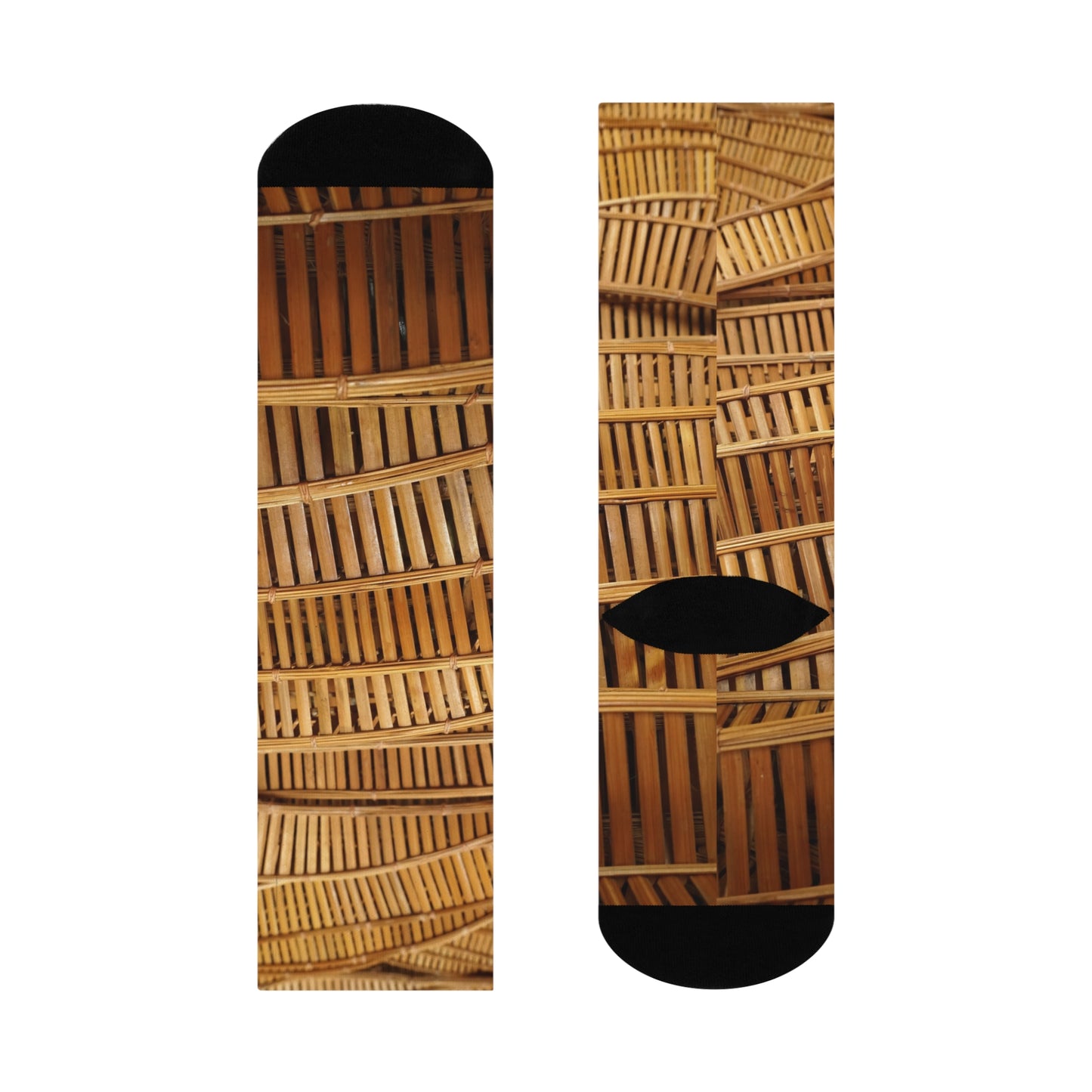 Cushioned Crew Socks - Natural Bamboo Flow