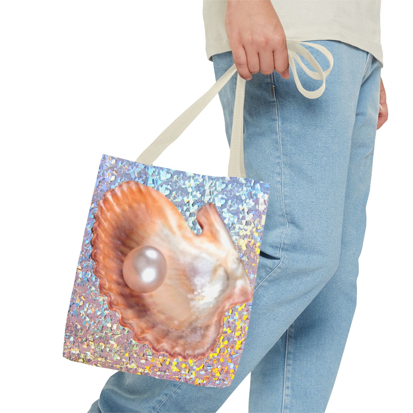 Disco Peach Pearl & Shell Tote Bag - 3 Sizes