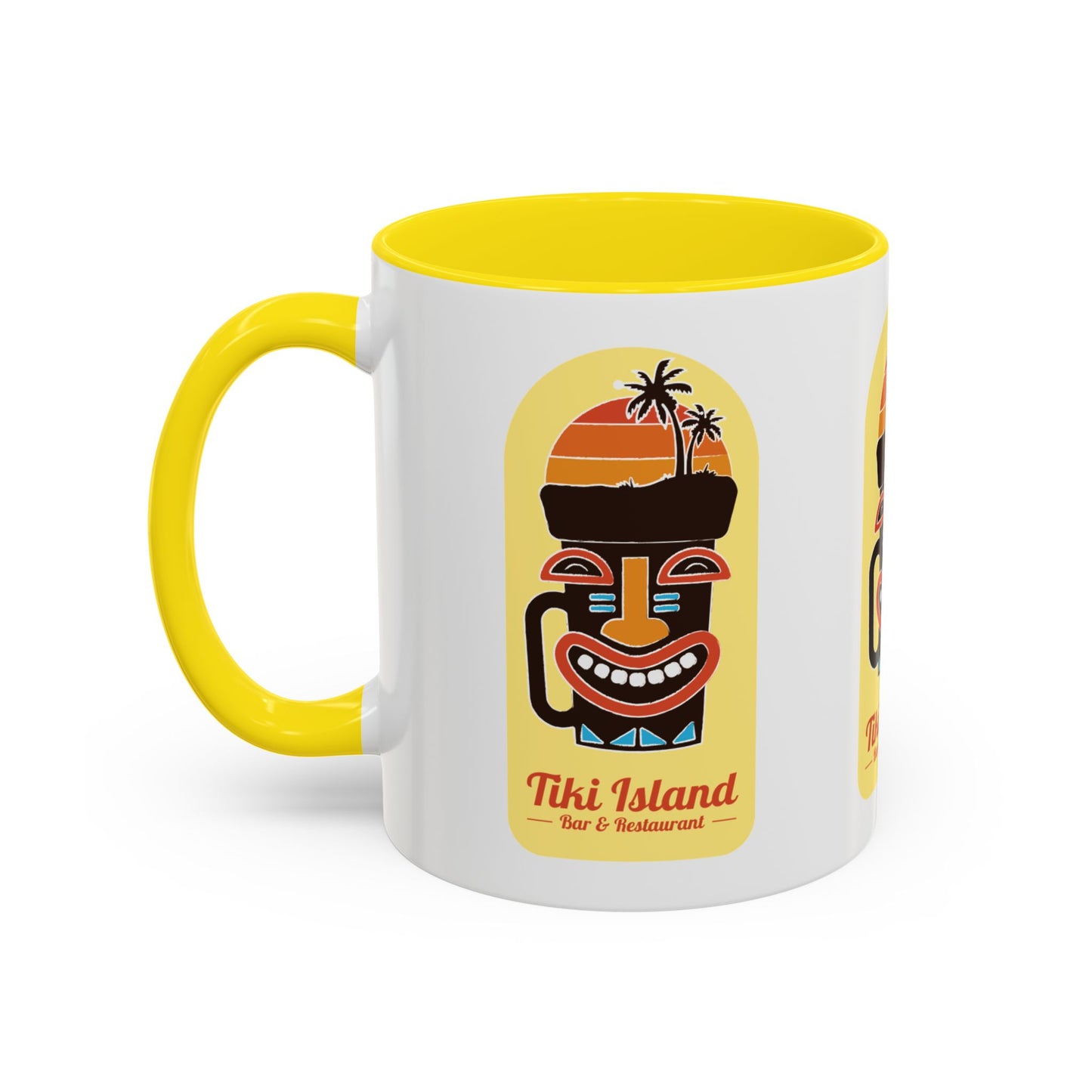 Copy of Tiki Island Accent Coffee Mug, 8 Colors - Fun Tropical Drinkware for Beach Vibes, Yellow