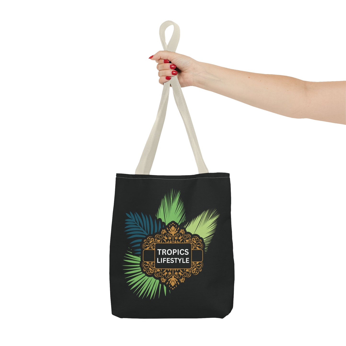 Elegant Tropics Lifestyle Logo Tote Bag - 3 Sizes, Black